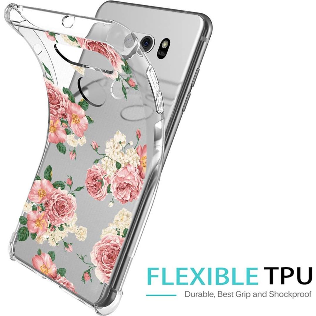 Funda TPU Floral Rosa para LG V30/V30+/V35/V35 ThinQ
