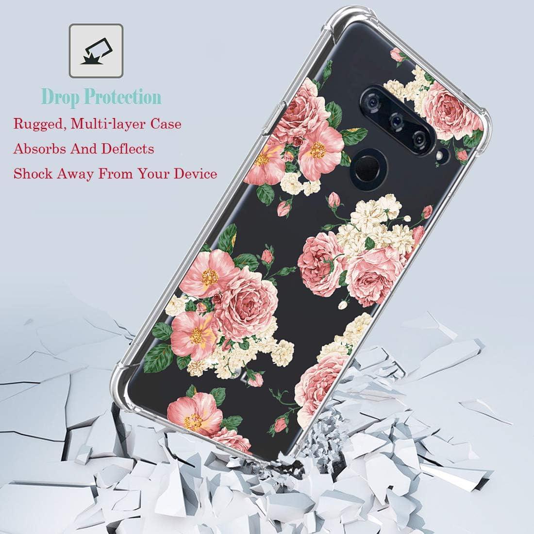 Funda TPU Floral Rosa para LG V30/V30+/V35/V35 ThinQ
