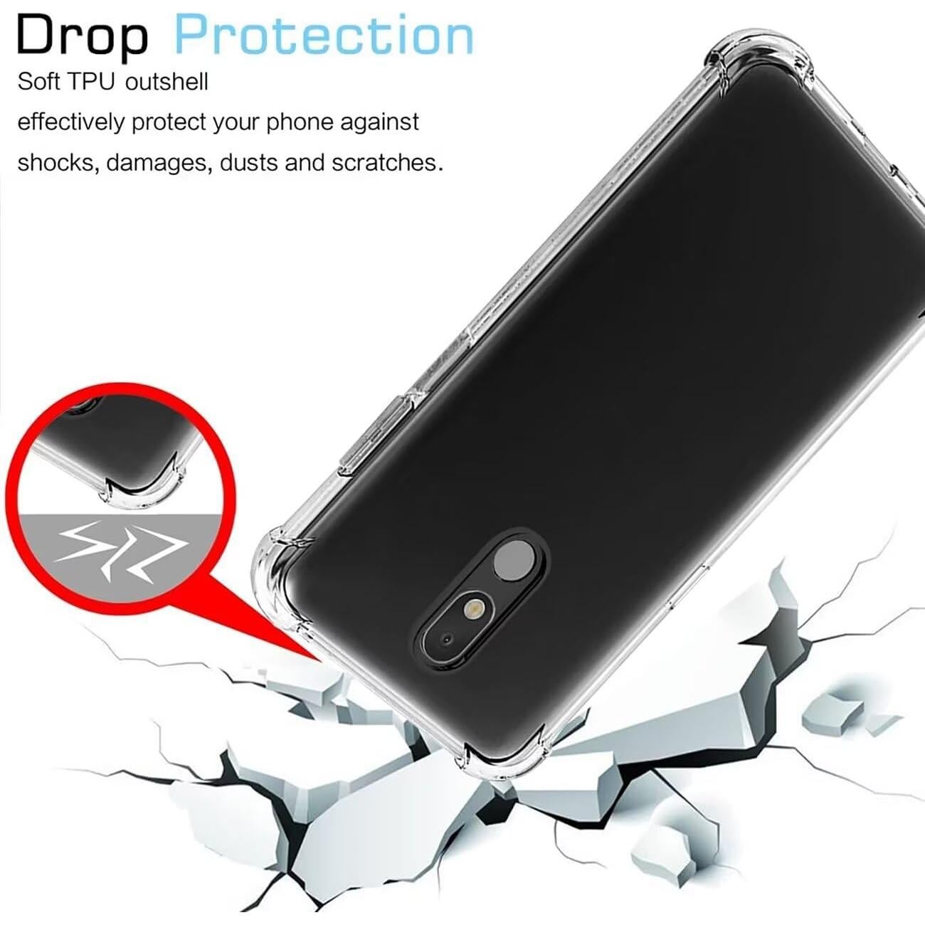 Funda Bumper Flexible Claro TPU para LG Stylo 4 y Q Stylus