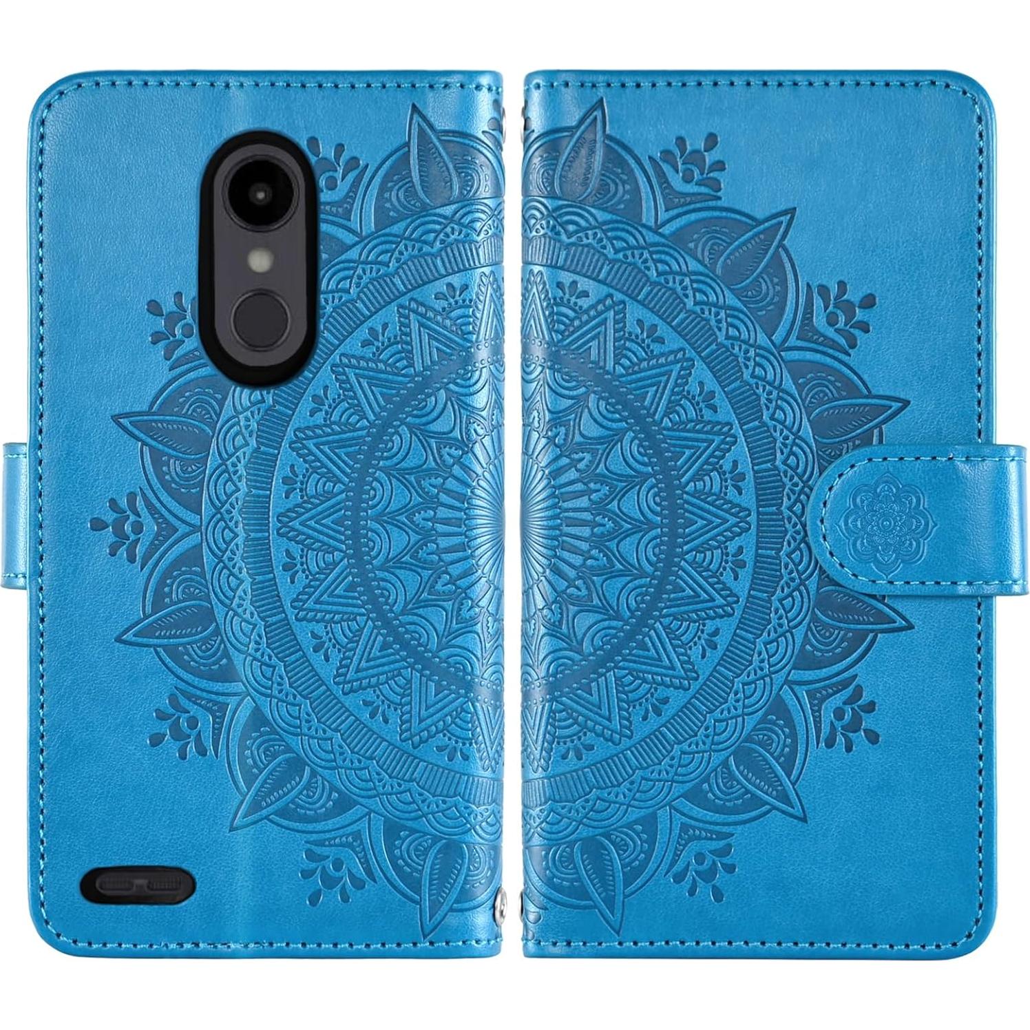 Funda LG Aristo 2/3 Plus con Protector y Soporte Azul
