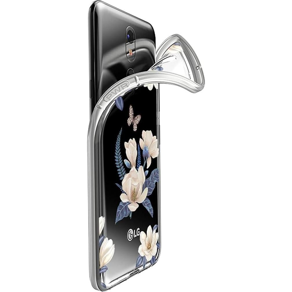 Funda Protectora TPU para LG Stylo 4/4 Plus/Q Stylus - Flor Blanca