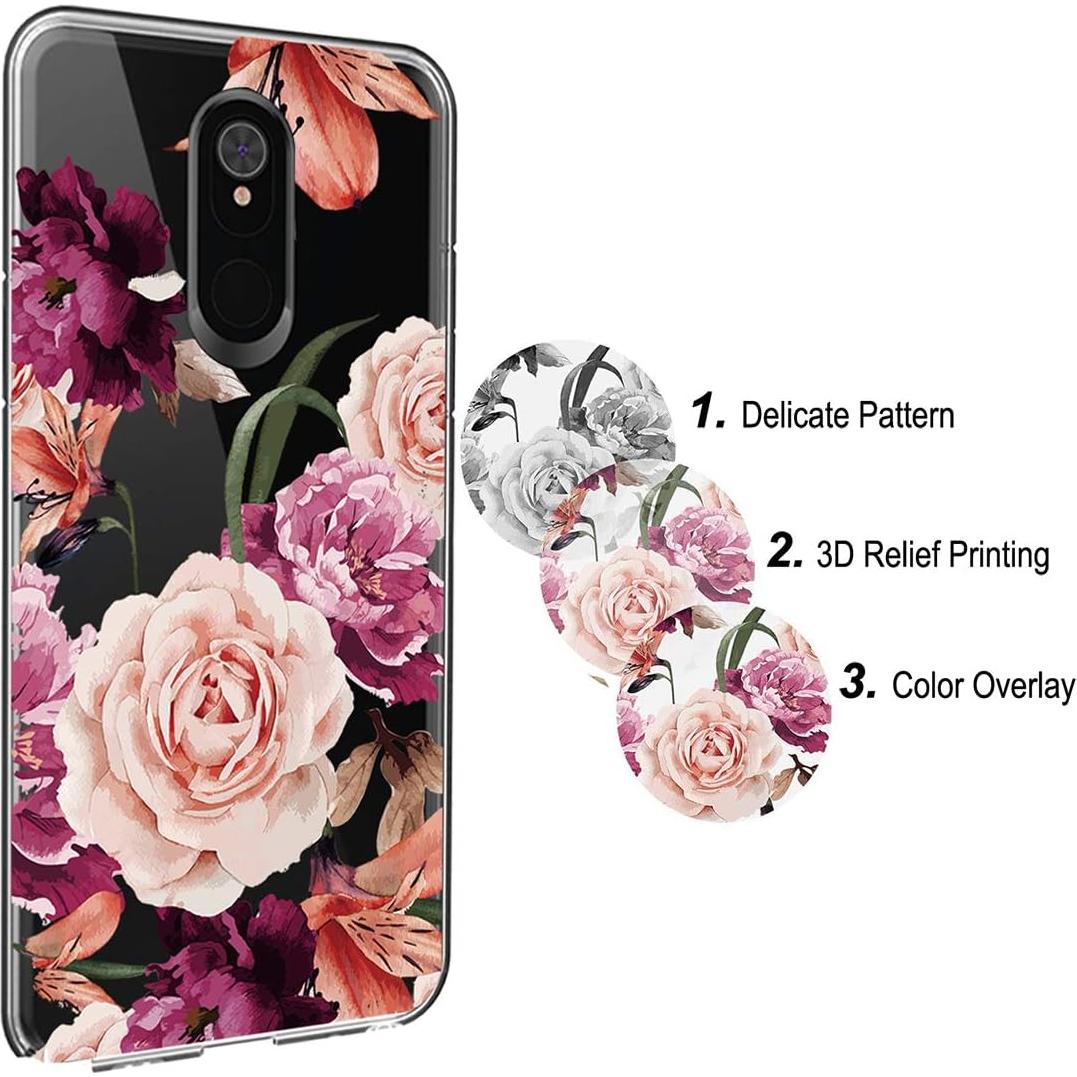 Funda TPU Transparente Floral para LG Stylo 5/5X/5V - Ueokeird