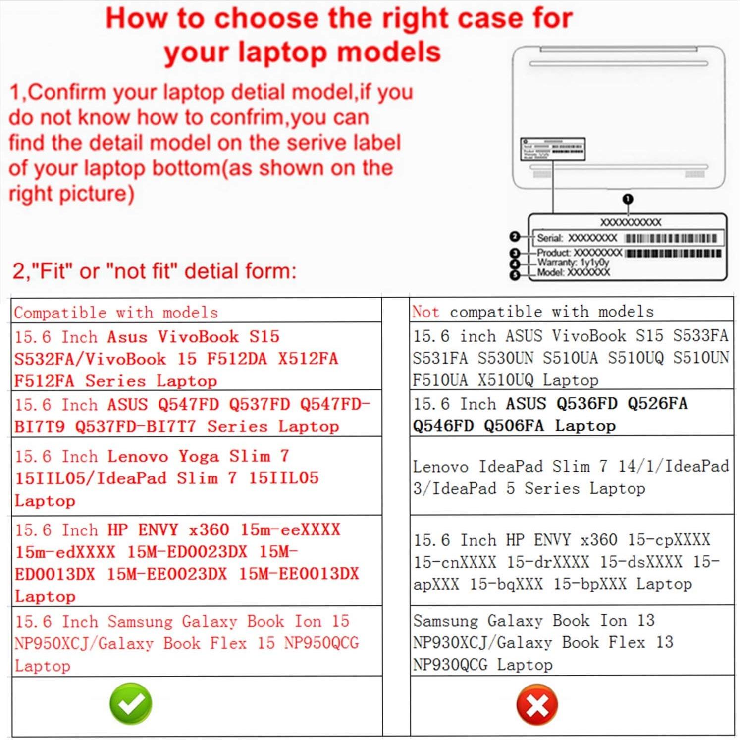 Funda Protectora Alapmk para Laptop 15.6" Asus y Lenovo