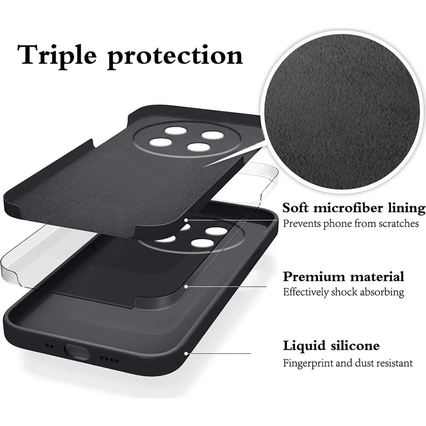 Funda de Silicona Honor Magic 7 Lite - Ultra Delgada Negra