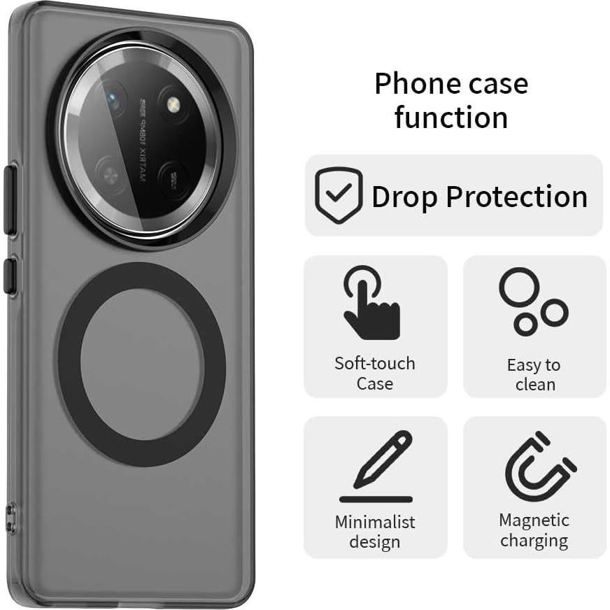 Funda Magnética Honor X9c 5G Negra - Carga Inalámbrica