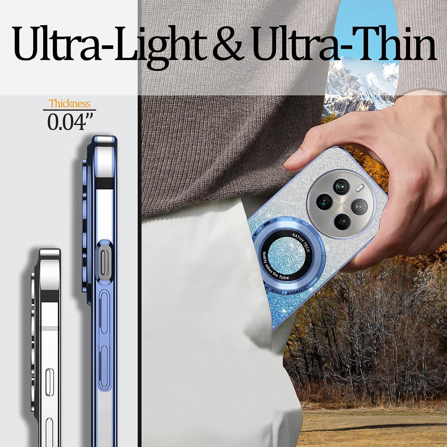 Funda de Silicona Honor Magic 7 Lite con Soporte Anillo Azul