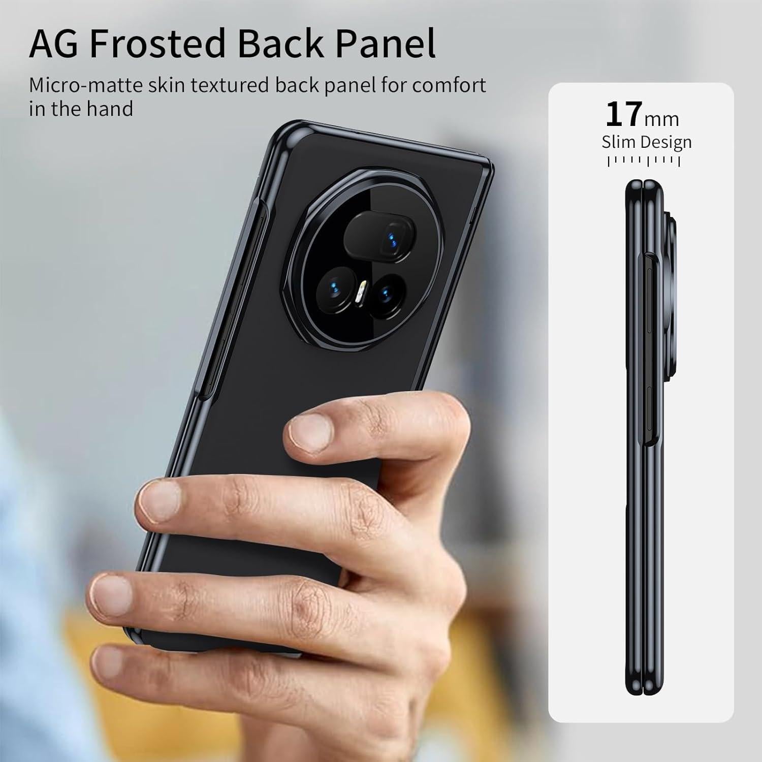 Funda Flip Honor Magic V5 con Protector de Pantalla - Negro