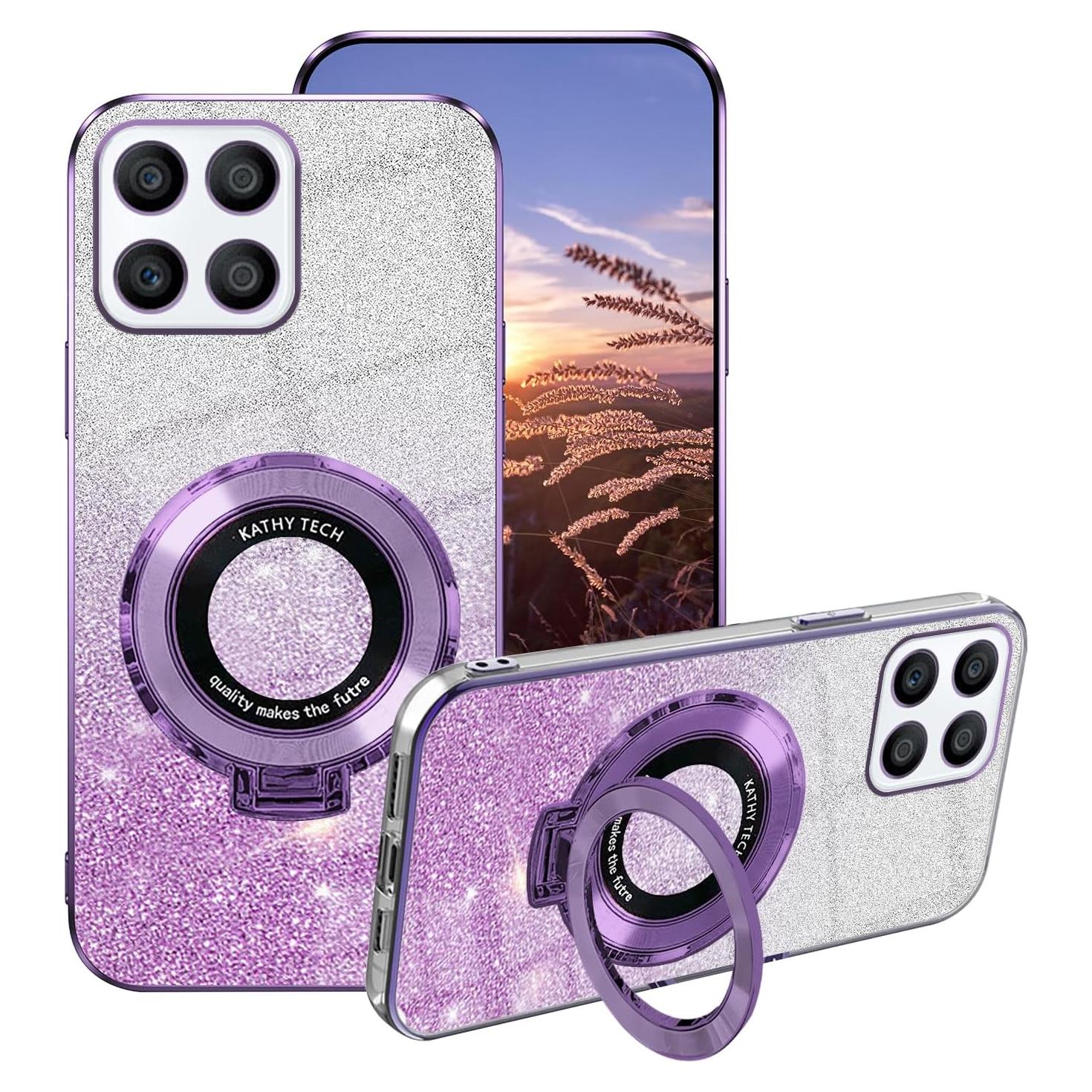 Funda de Silicona Honor X8b Transparente Brillante con Soporte