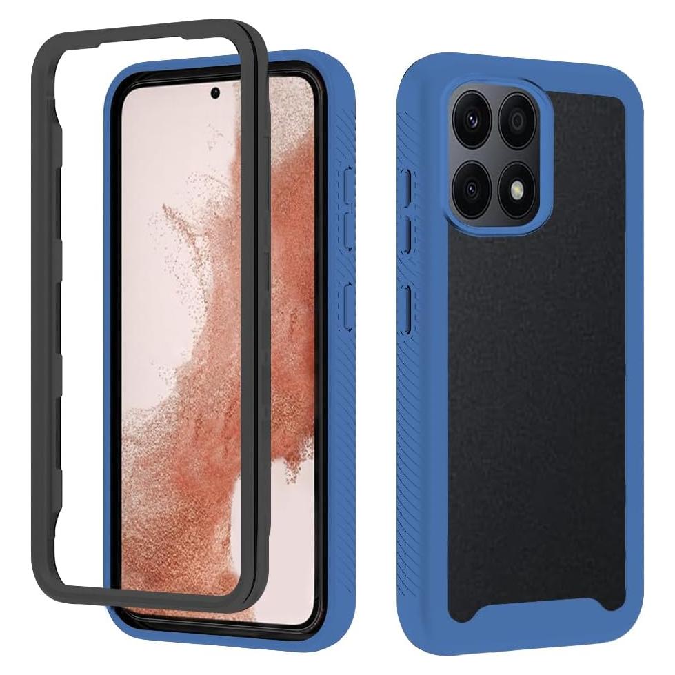 Funda Honor X8a Silicona Antigolpes 360° Transparente Azul