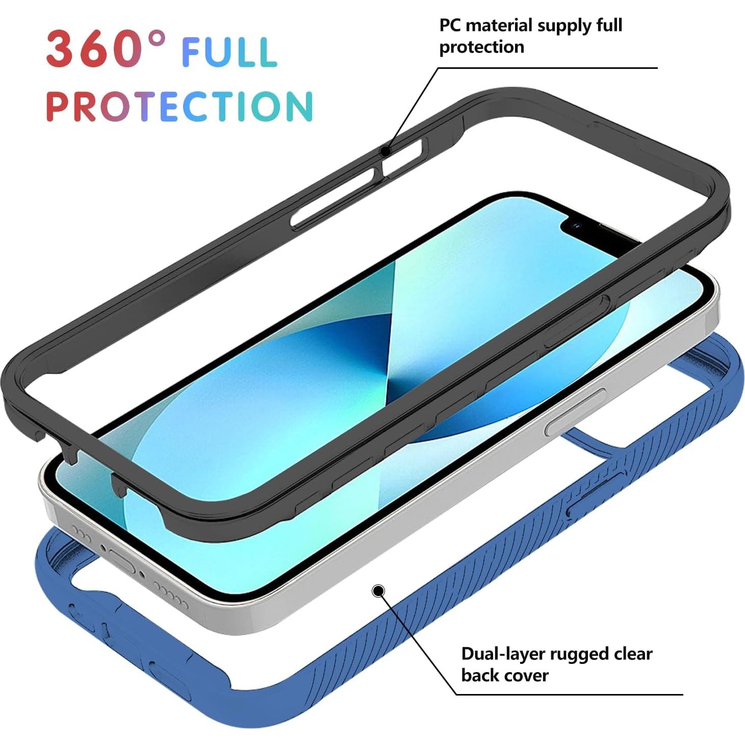 Funda Honor X8a Silicona Antigolpes 360° Transparente Azul
