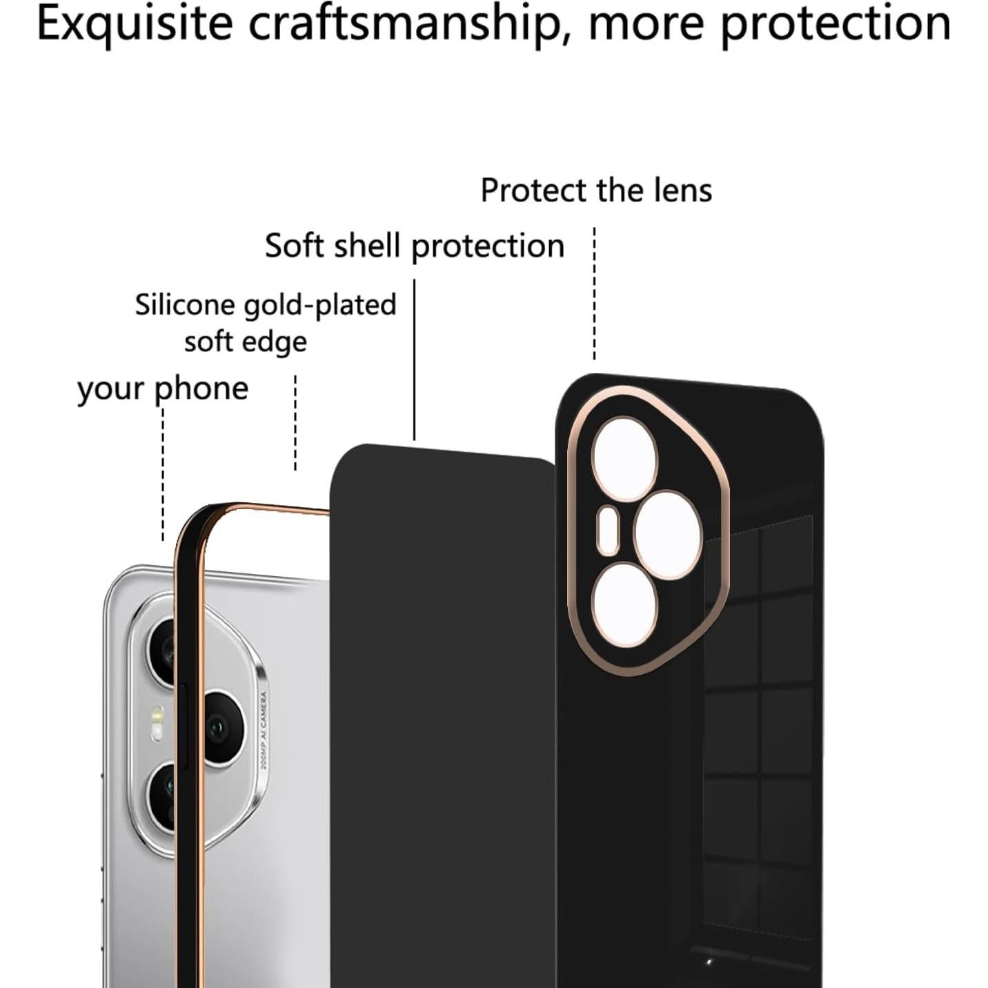 Funda de Silicona Honor 400 Pro - Protección Delgada Negra