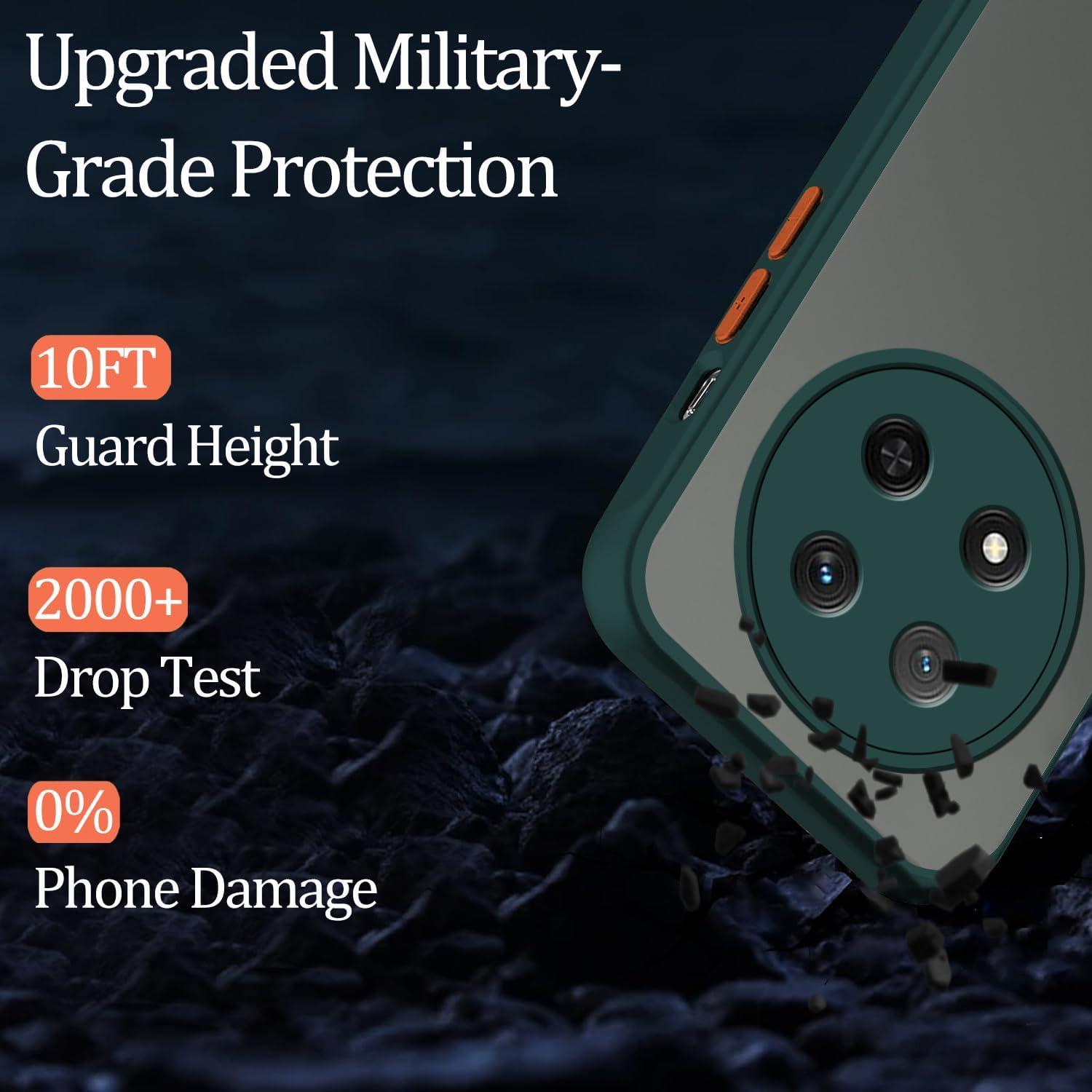 Funda TPU Honor Magic 7 Lite Translúcida Mate Verde Oscuro