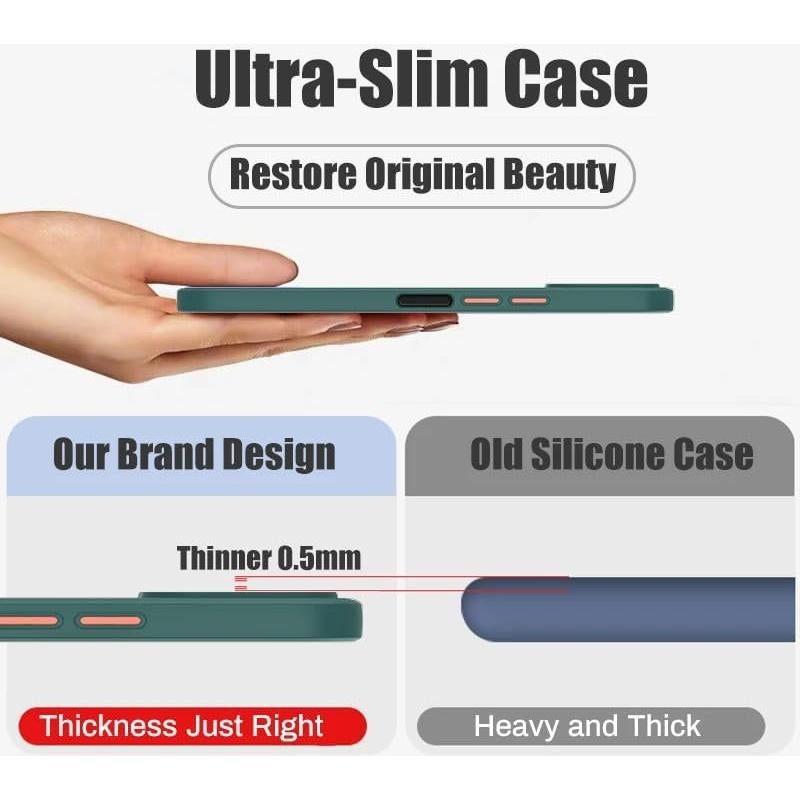 Funda TPU Honor Magic 7 Lite Translúcida Mate Verde Oscuro