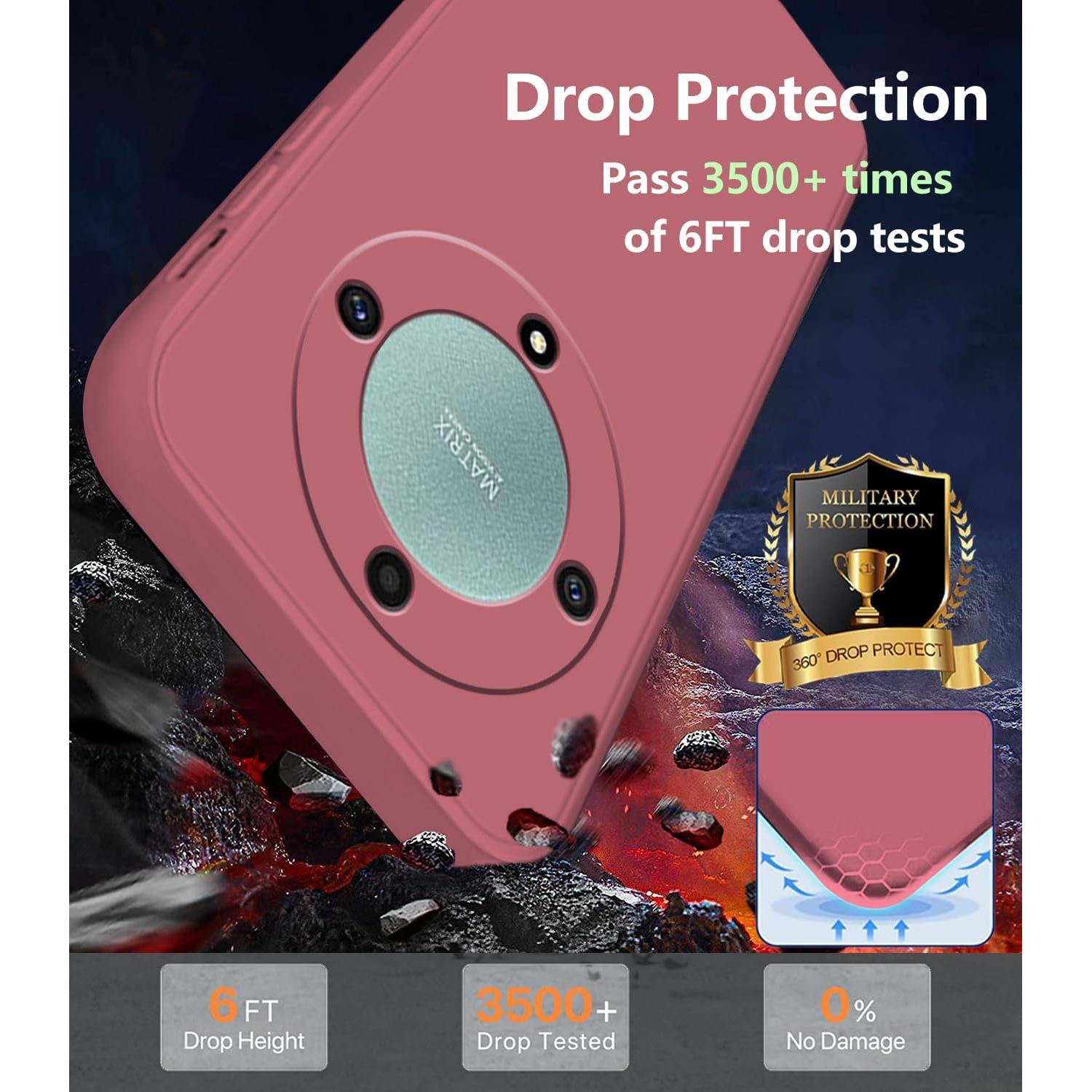 Funda de Silicona Líquida Honor Magic 5 Lite Antichoque Camellia