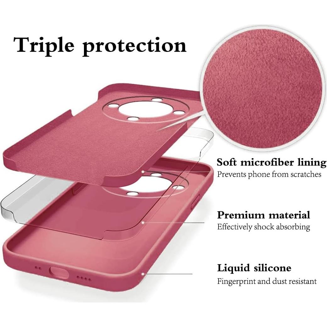 Funda de Silicona Líquida Honor Magic 5 Lite Antichoque Camellia