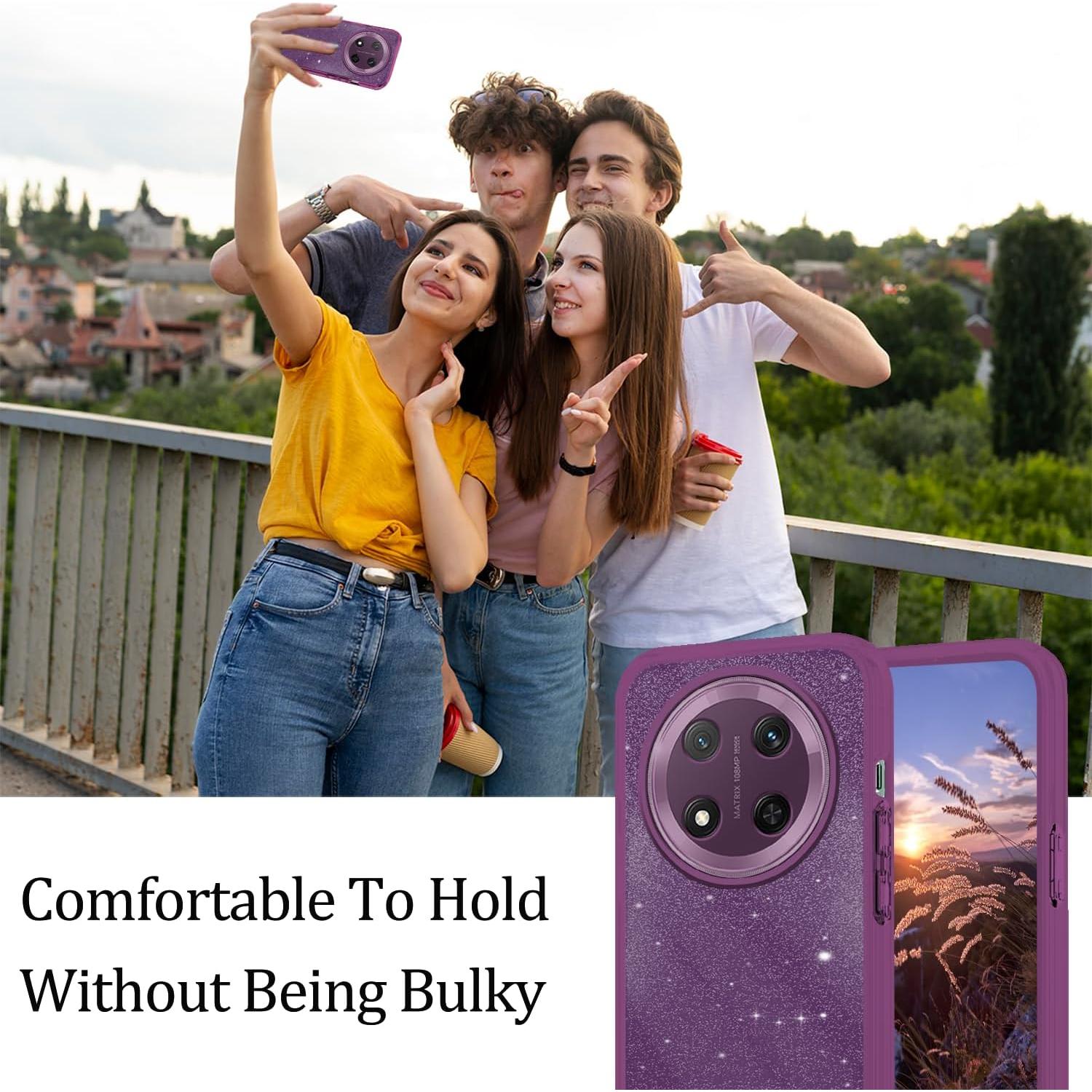 Funda Brillante Honor Magic 7 Lite - Hlgcokro - Púrpura