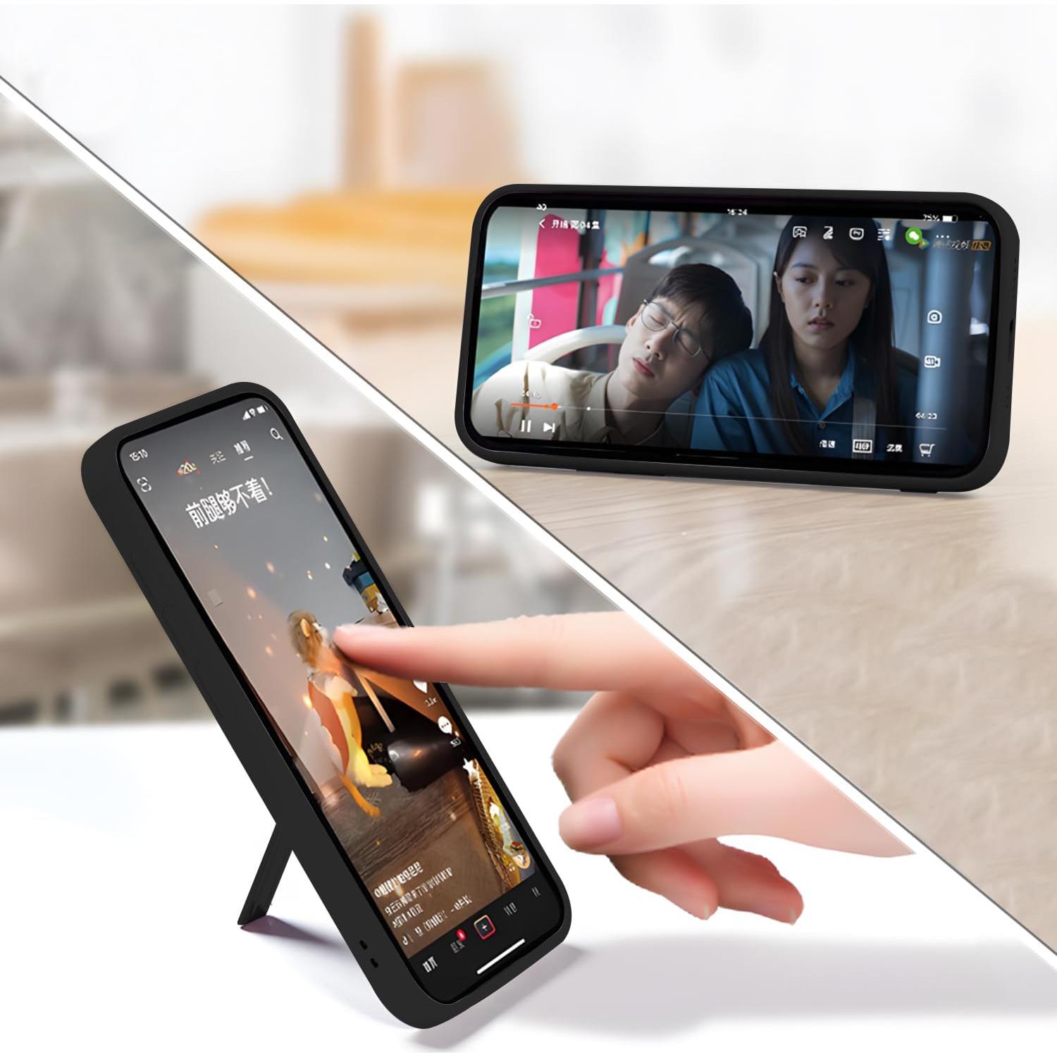 Funda de Silicona Honor 400 Pro con Soporte y Correa - Negro