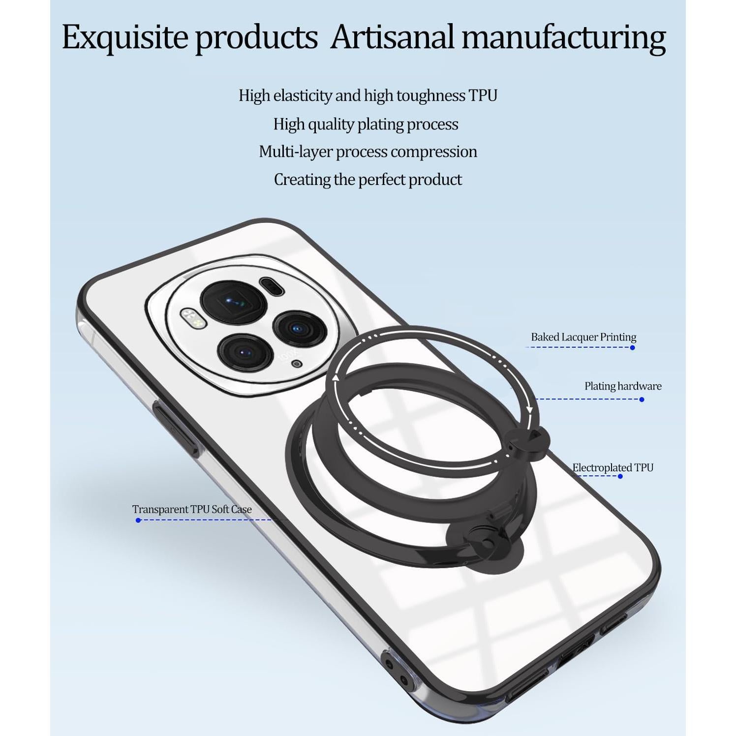 Funda Protectora Honor Magic 6 Pro Silicona TPU Transparente