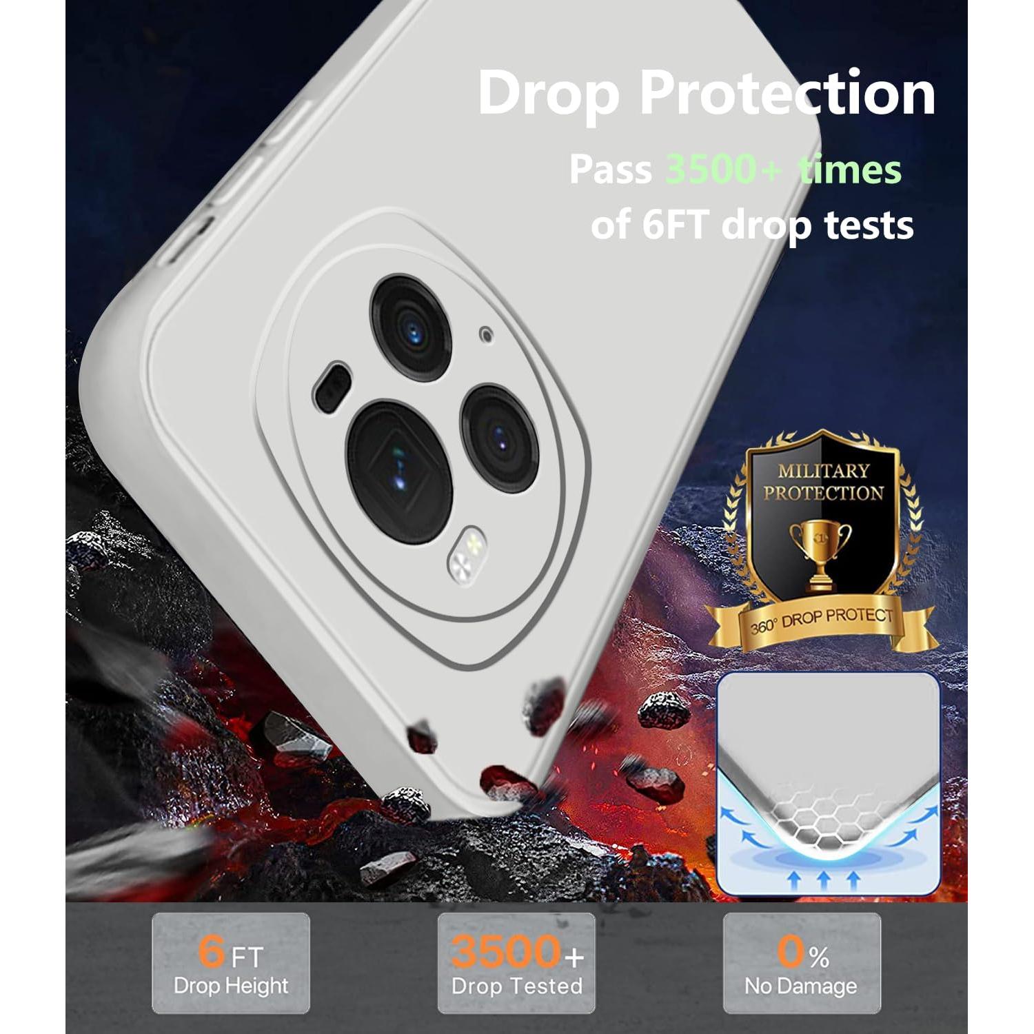 Funda Honor Magic 6 Pro Silicona Líquida Blanca Delgado