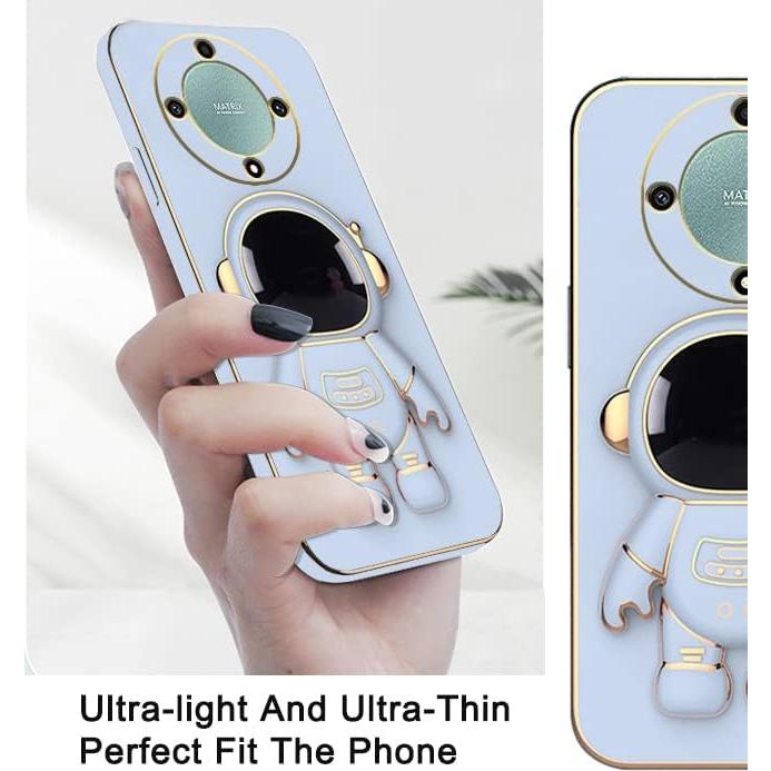 Funda de Silicona Honor Magic 5 Lite con Soporte Astronauta Azul