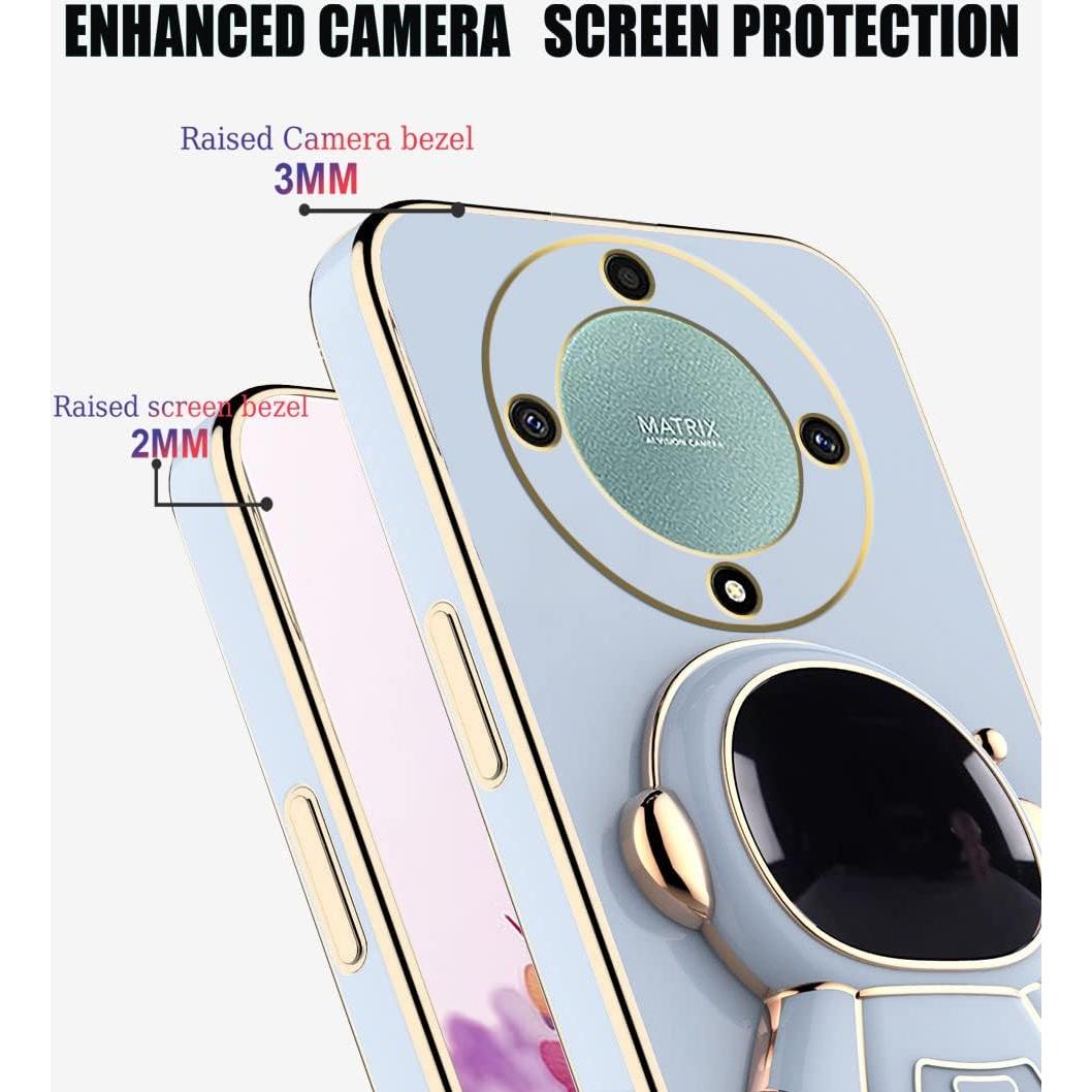 Funda de Silicona Honor Magic 5 Lite con Soporte Astronauta Azul