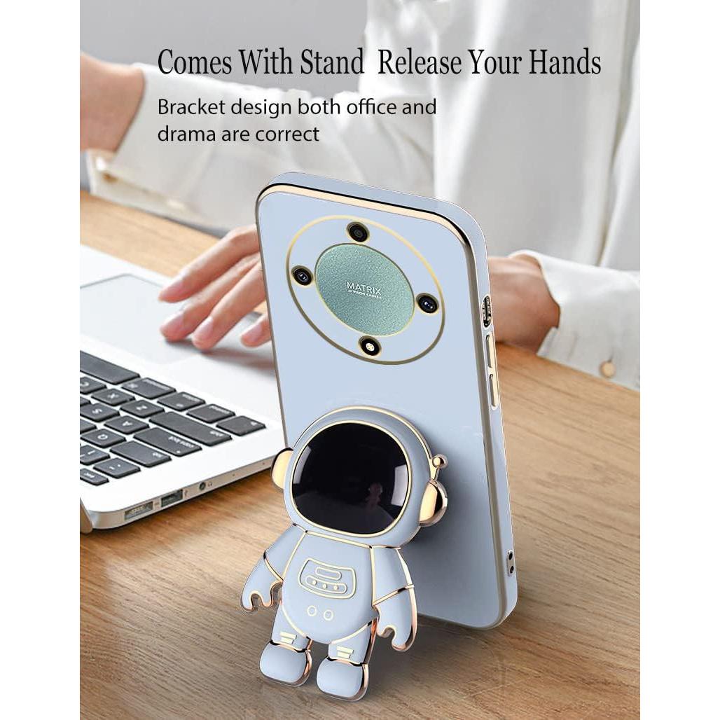 Funda de Silicona Honor Magic 5 Lite con Soporte Astronauta Azul