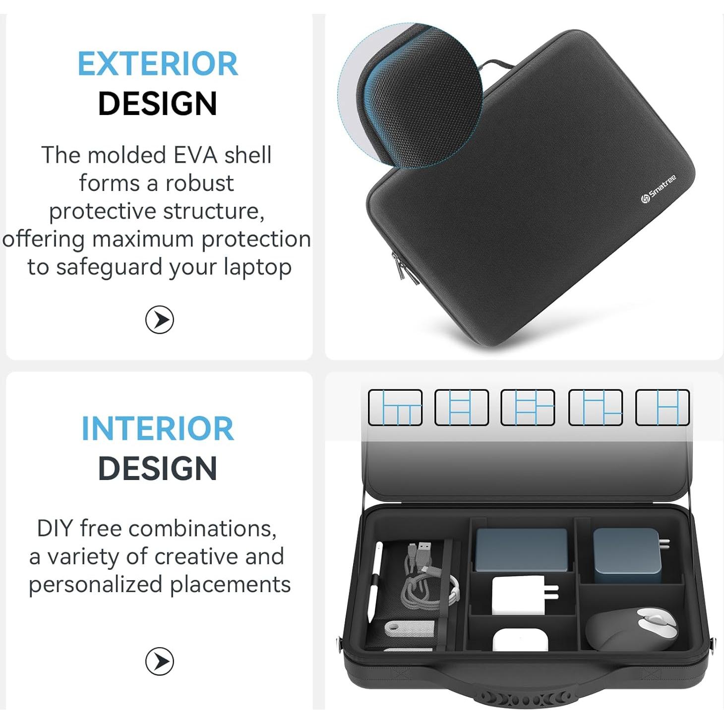 Funda Dura Smatree para Laptop Lenovo 13-14" Negra