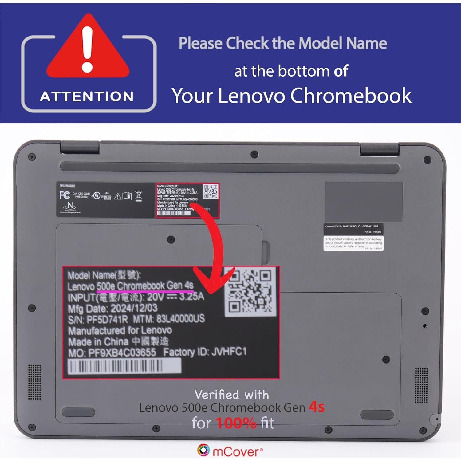 Funda Dura iPearl Rosa para Lenovo 500e Chromebook 11.6"