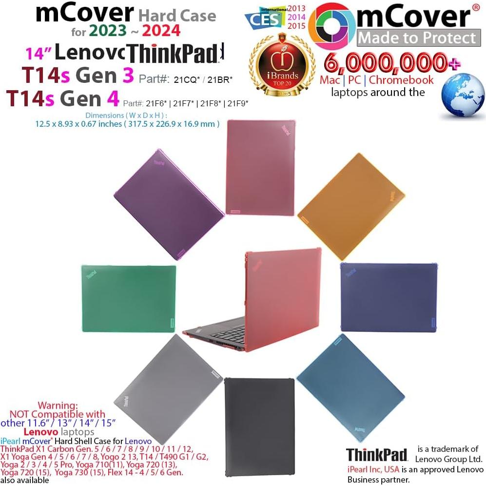 Funda mCover Rosa para Lenovo ThinkPad T14s Slim Gen 3/4