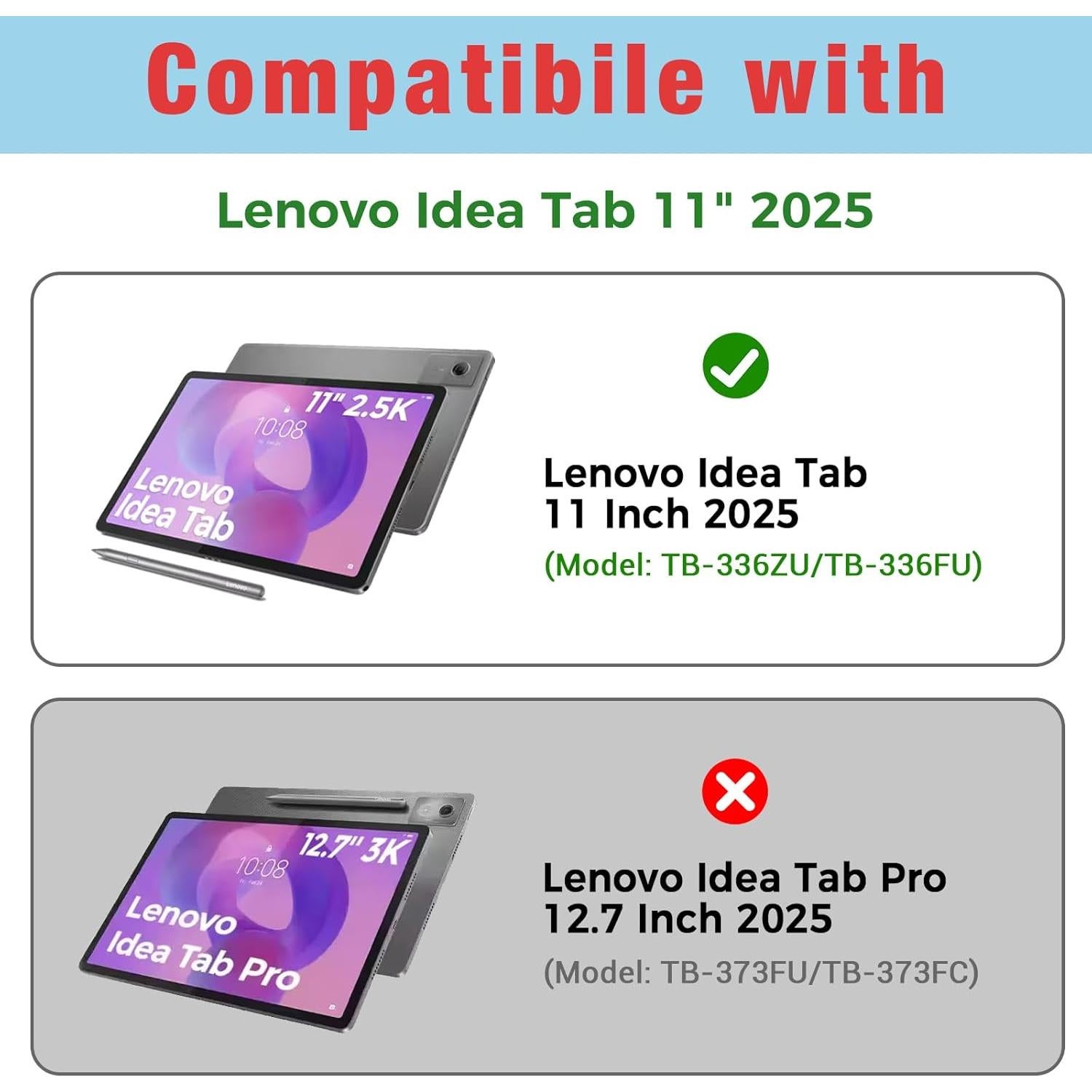 Funda Folio ProCase para Lenovo Idea Tab 11" 2025 - Azul marino