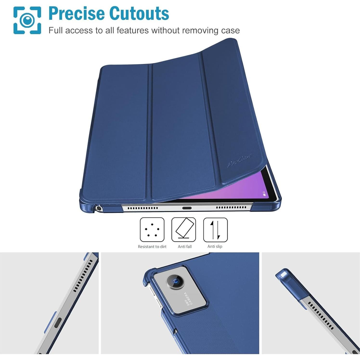 Funda Folio ProCase para Lenovo Idea Tab 11" 2025 - Azul marino