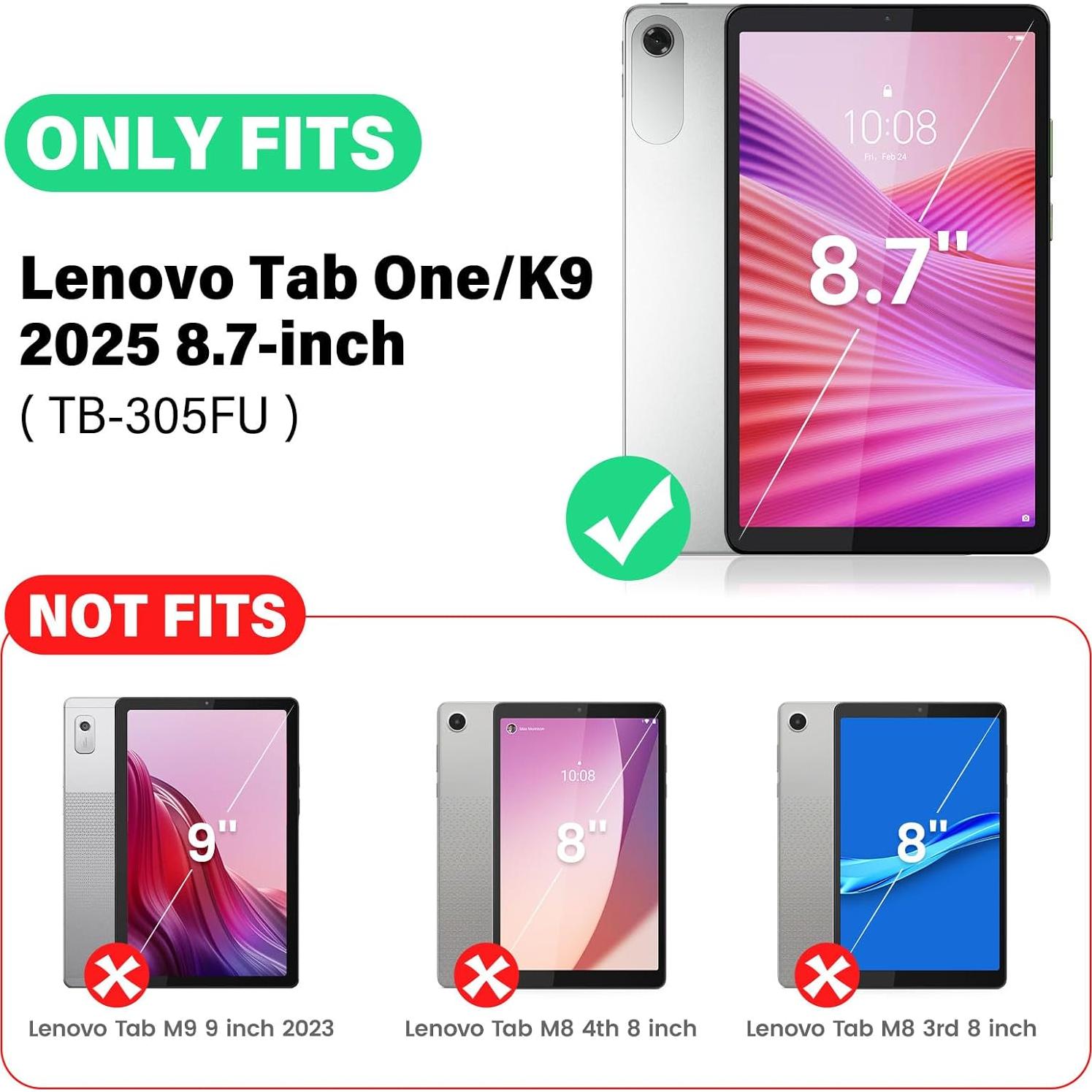 Funda HXCASEAC para Lenovo Tab One 8.7" 2025 - Negro