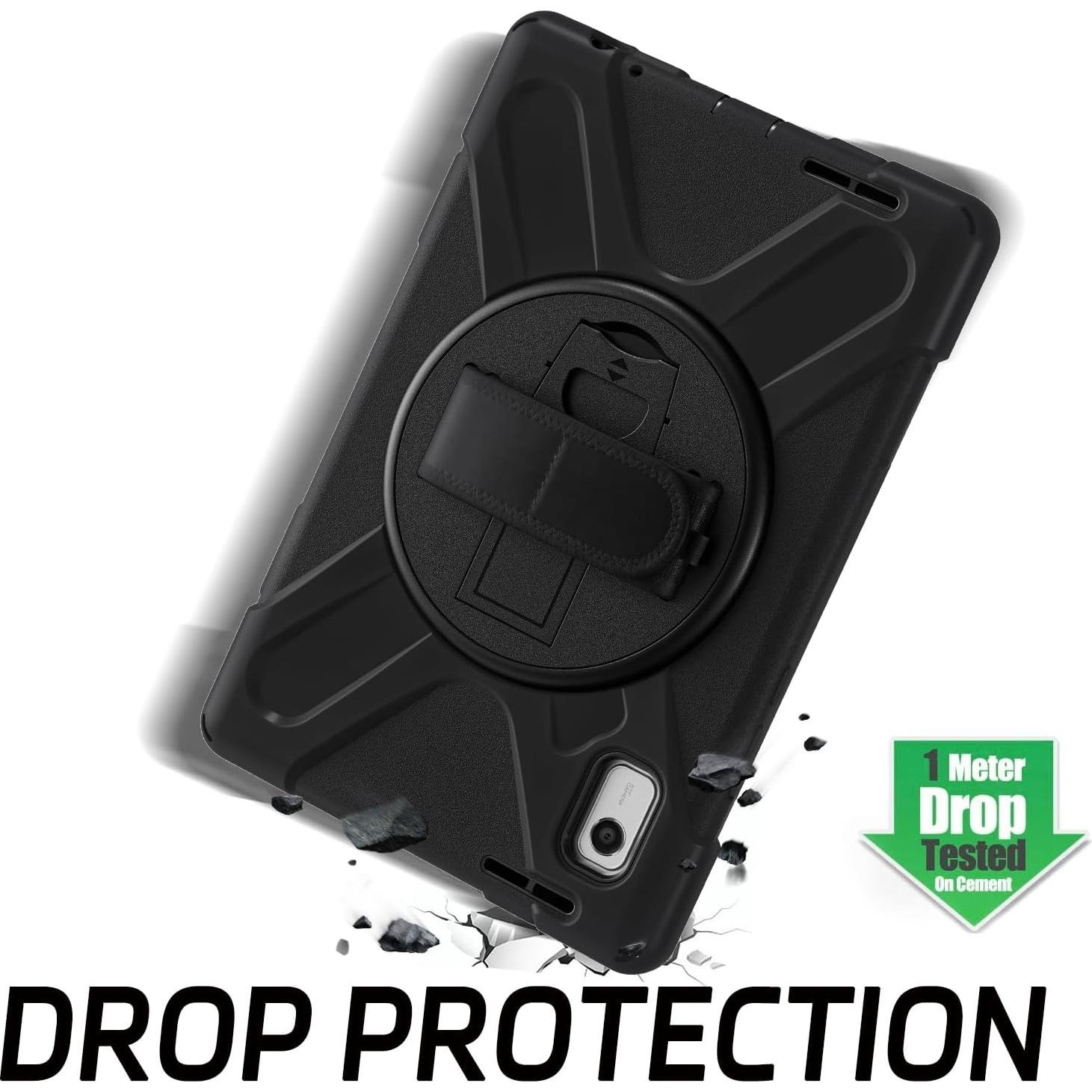 Funda ZenRich para Lenovo Tab M9 2023 9" Negra con Soporte 360°