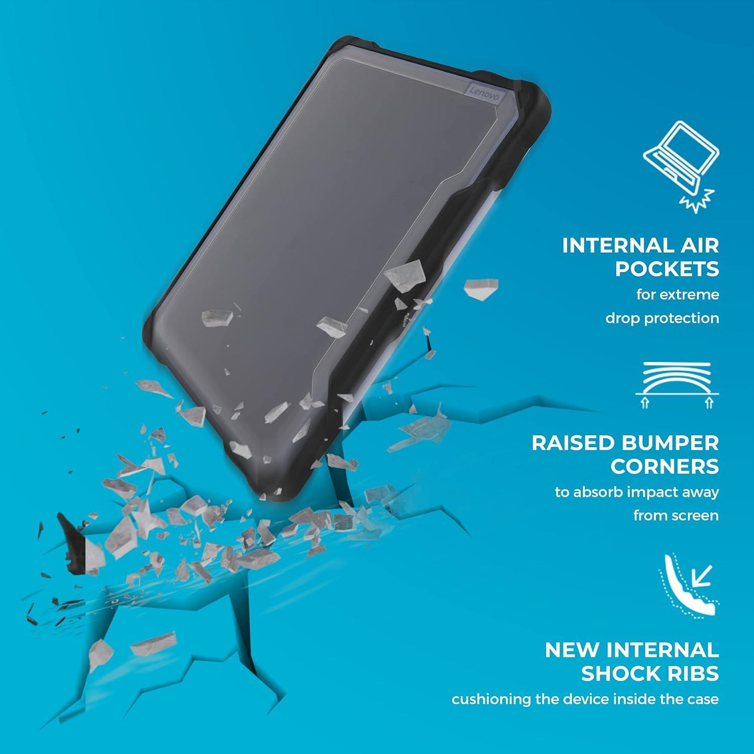 Funda SlimTech Gumdrop para Laptop Lenovo 100e/100w Gen 3 - Negra