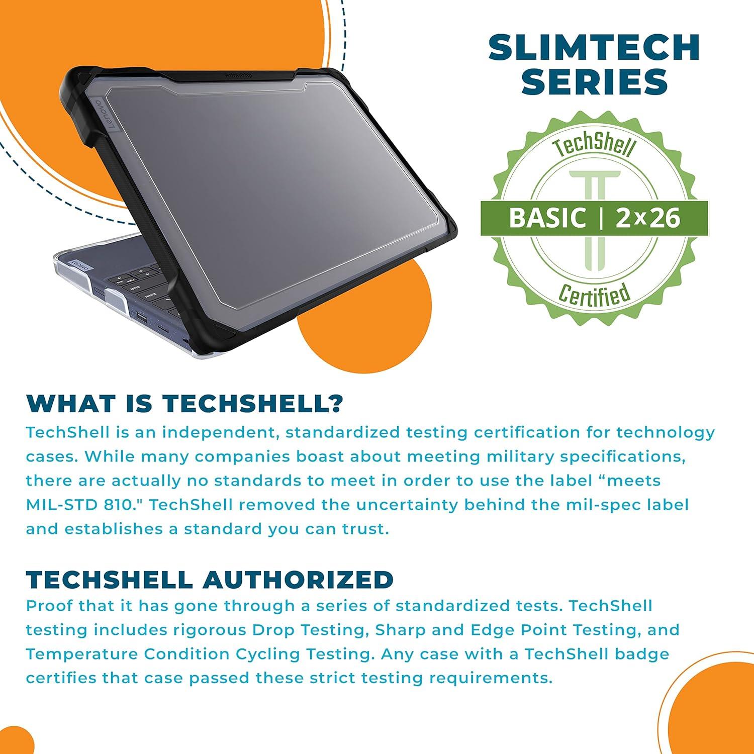 Funda SlimTech Gumdrop para Laptop Lenovo 100e/100w Gen 3 - Negra