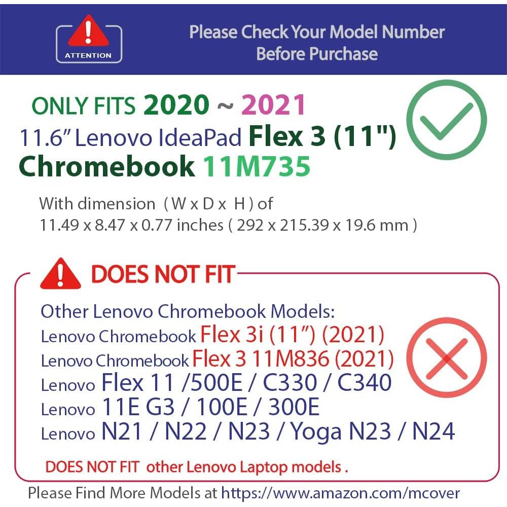 Funda mCover Rojo para Lenovo IdeaPad Flex 3 11.6" 2020-2021