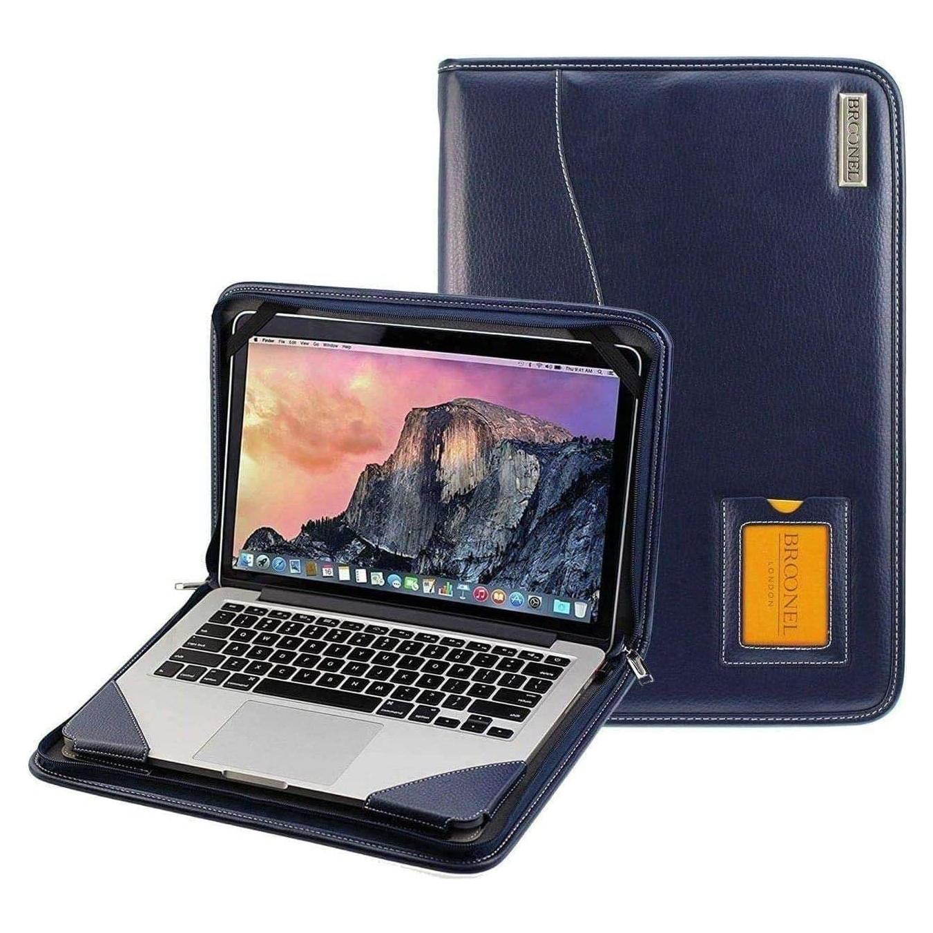 Funda de Cuero Azul Broonel para Lenovo IdeaPad 3 15.6"