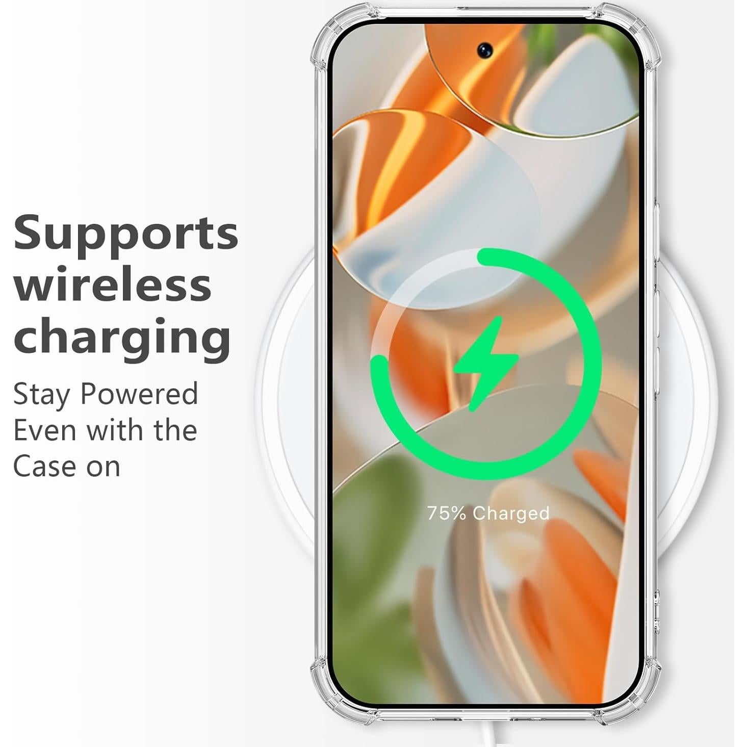 Funda Floral RALEAVO para Google Pixel 10/10 Pro - Silicona Transparente