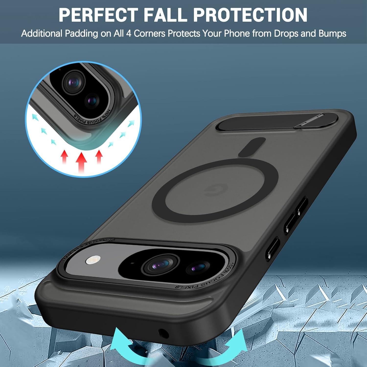 Funda GaoBao para Google Pixel 9/9 Pro - Protección Militar, Negro