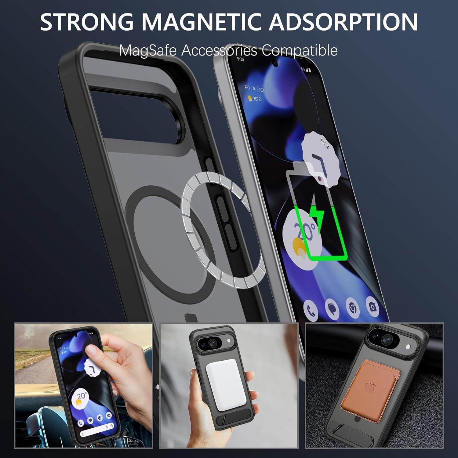 Funda GaoBao para Google Pixel 9/9 Pro - Protección Militar, Negro