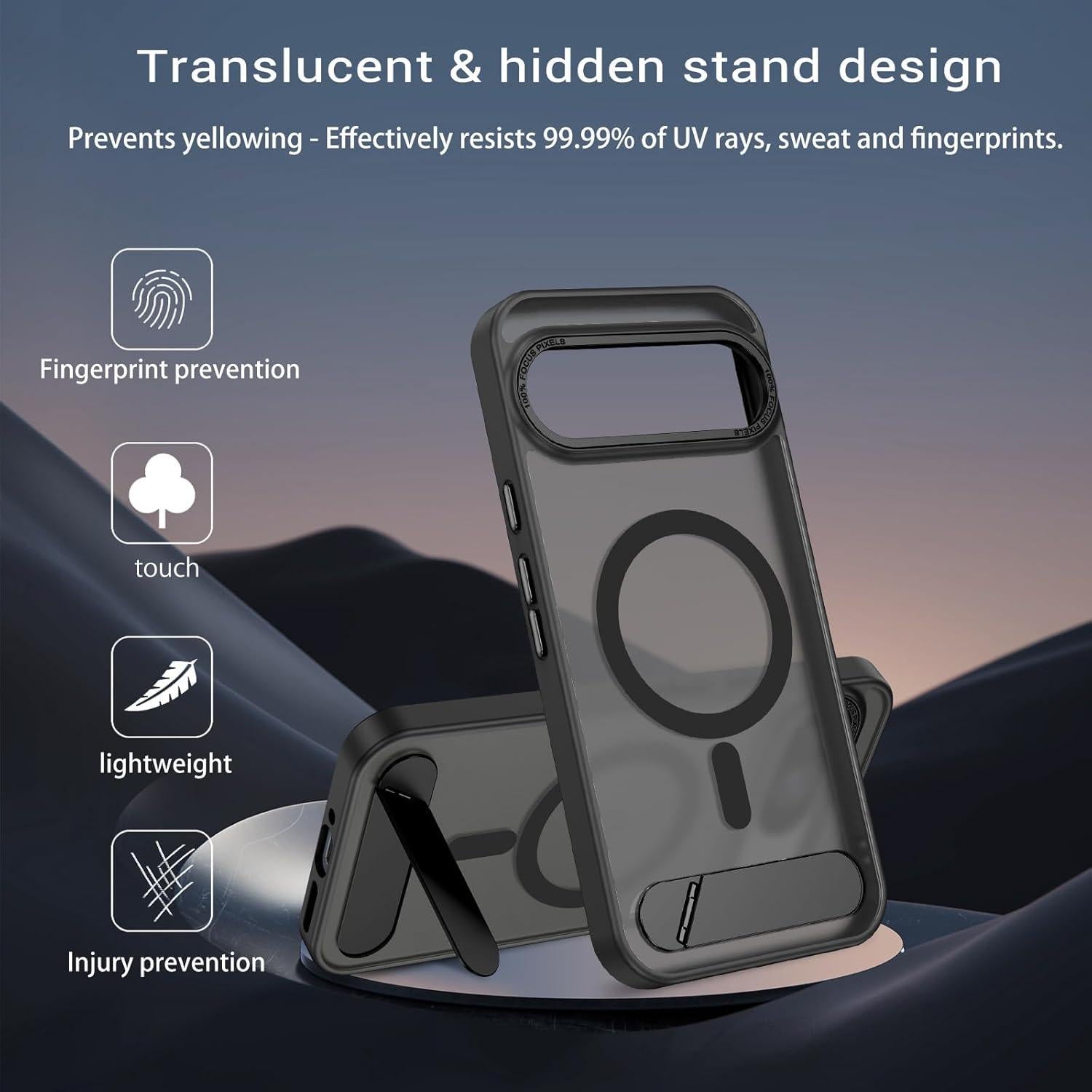 Funda GaoBao para Google Pixel 9/9 Pro - Protección Militar, Negro