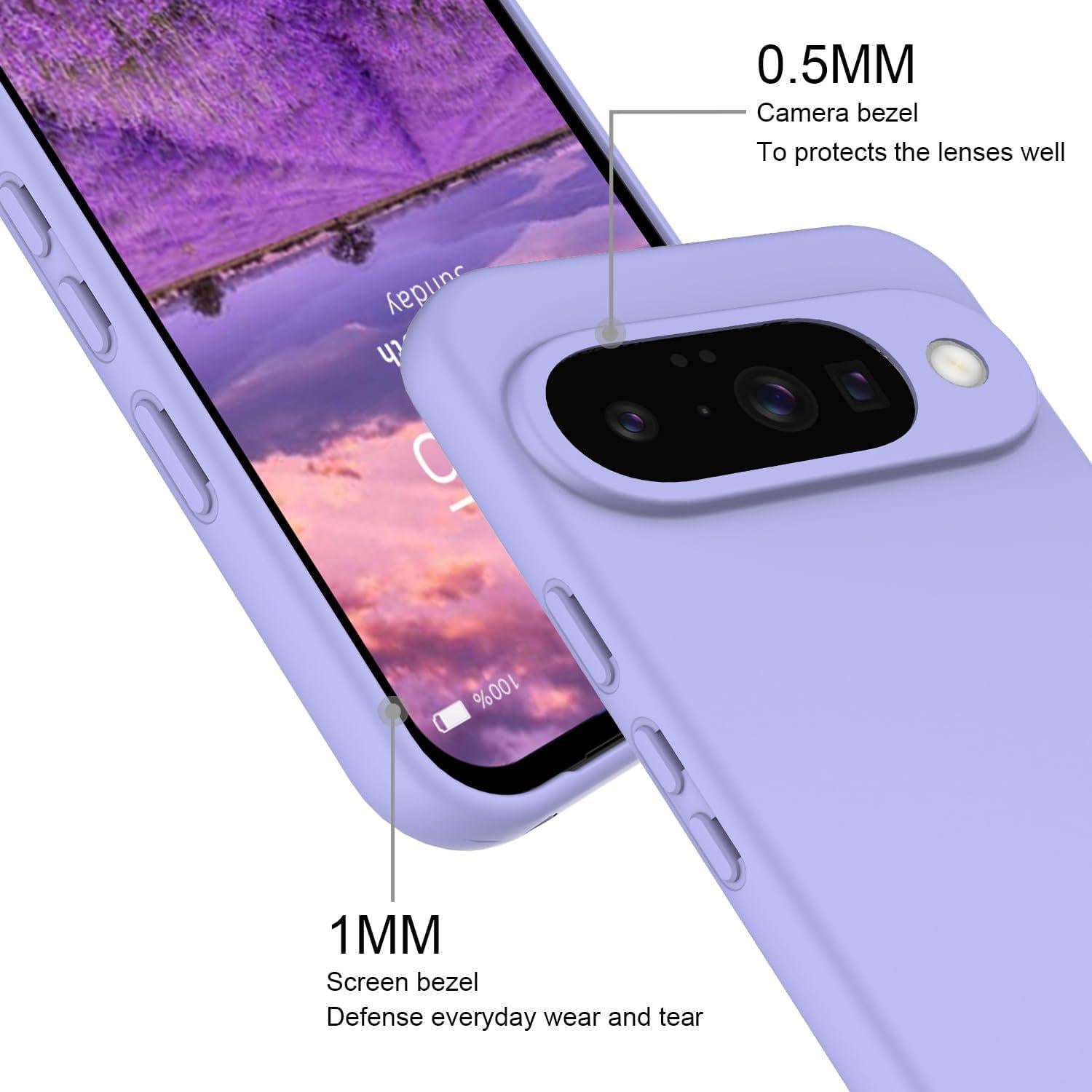 Funda de Silicona Google Pixel 10 - Duradera y Elegante, Púrpura