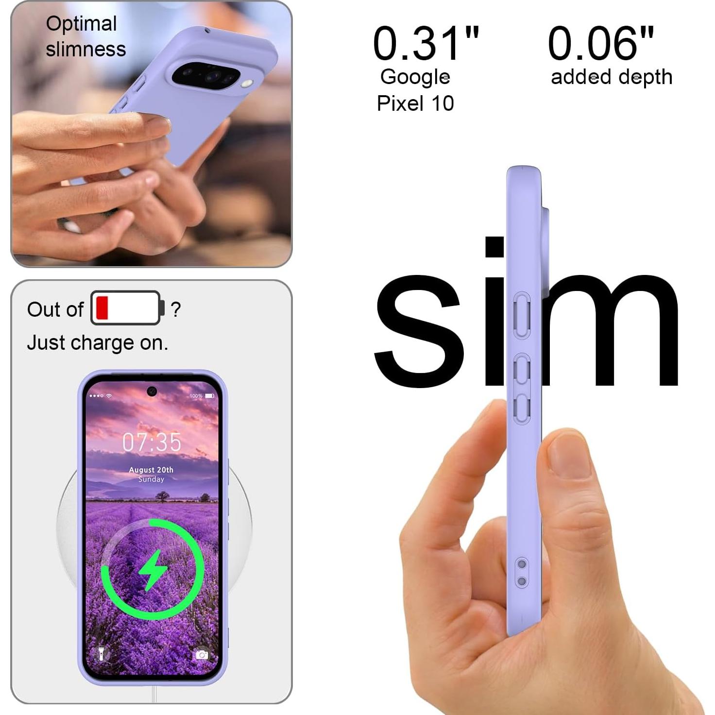 Funda de Silicona Google Pixel 10 - Duradera y Elegante, Púrpura