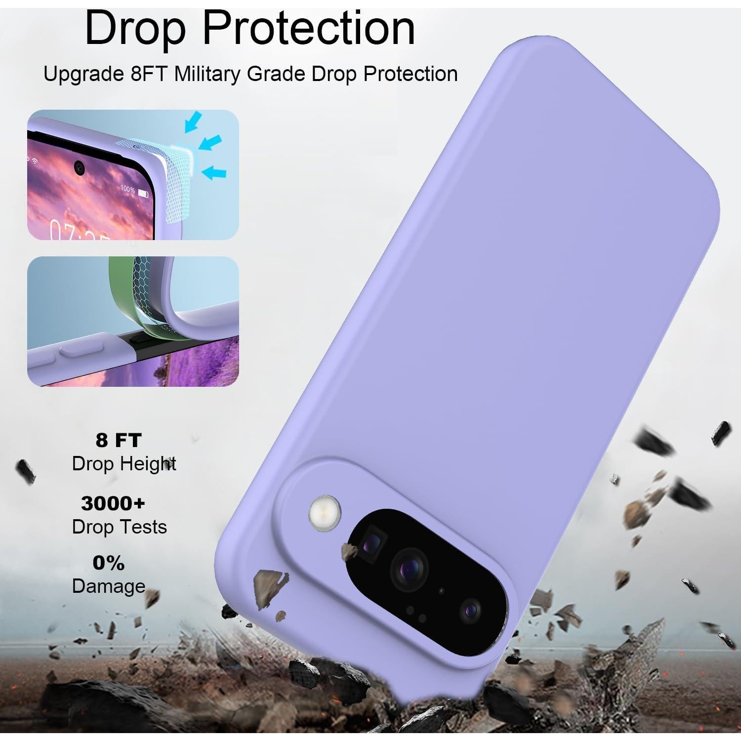 Funda de Silicona Google Pixel 10 - Duradera y Elegante, Púrpura