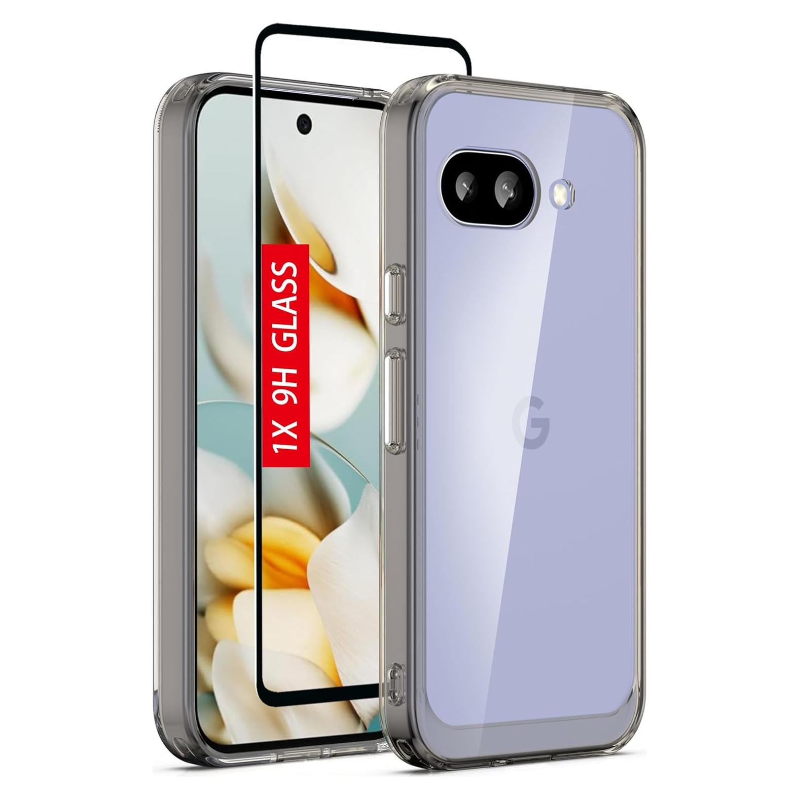 Funda Protectora Guarishel para Google Pixel 9a - Transparente-Negro