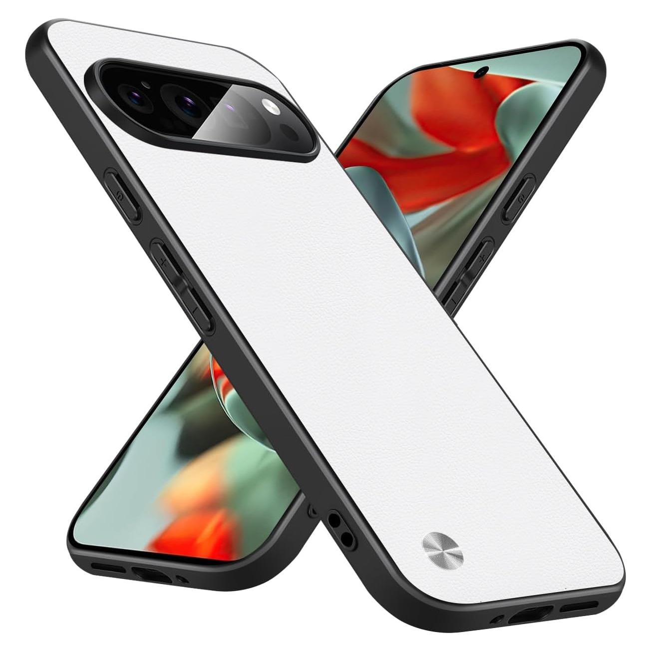 Funda Protectora Puxssul para Google Pixel 9 Pro XL - Blanco, Anti-Huella