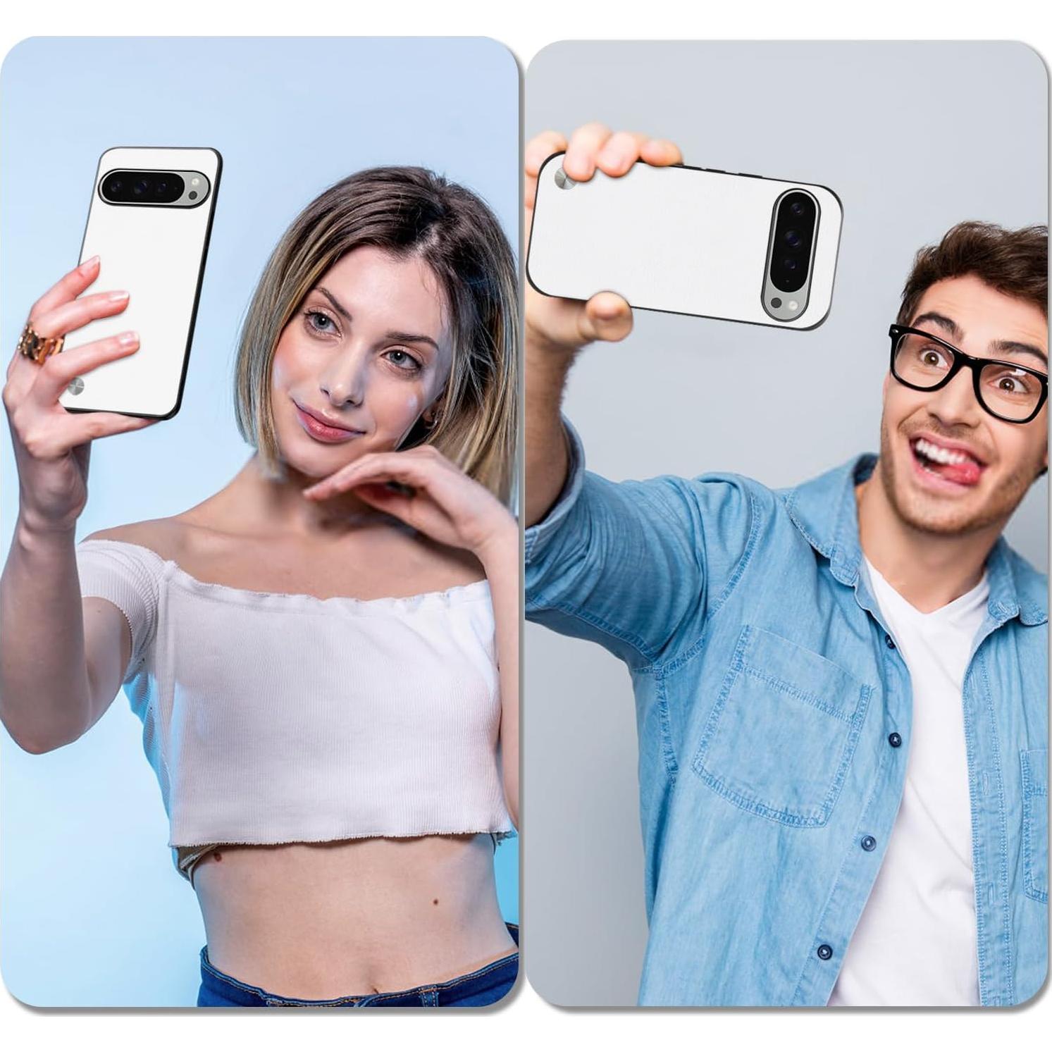 Funda Protectora Puxssul para Google Pixel 9 Pro XL - Blanco, Anti-Huella