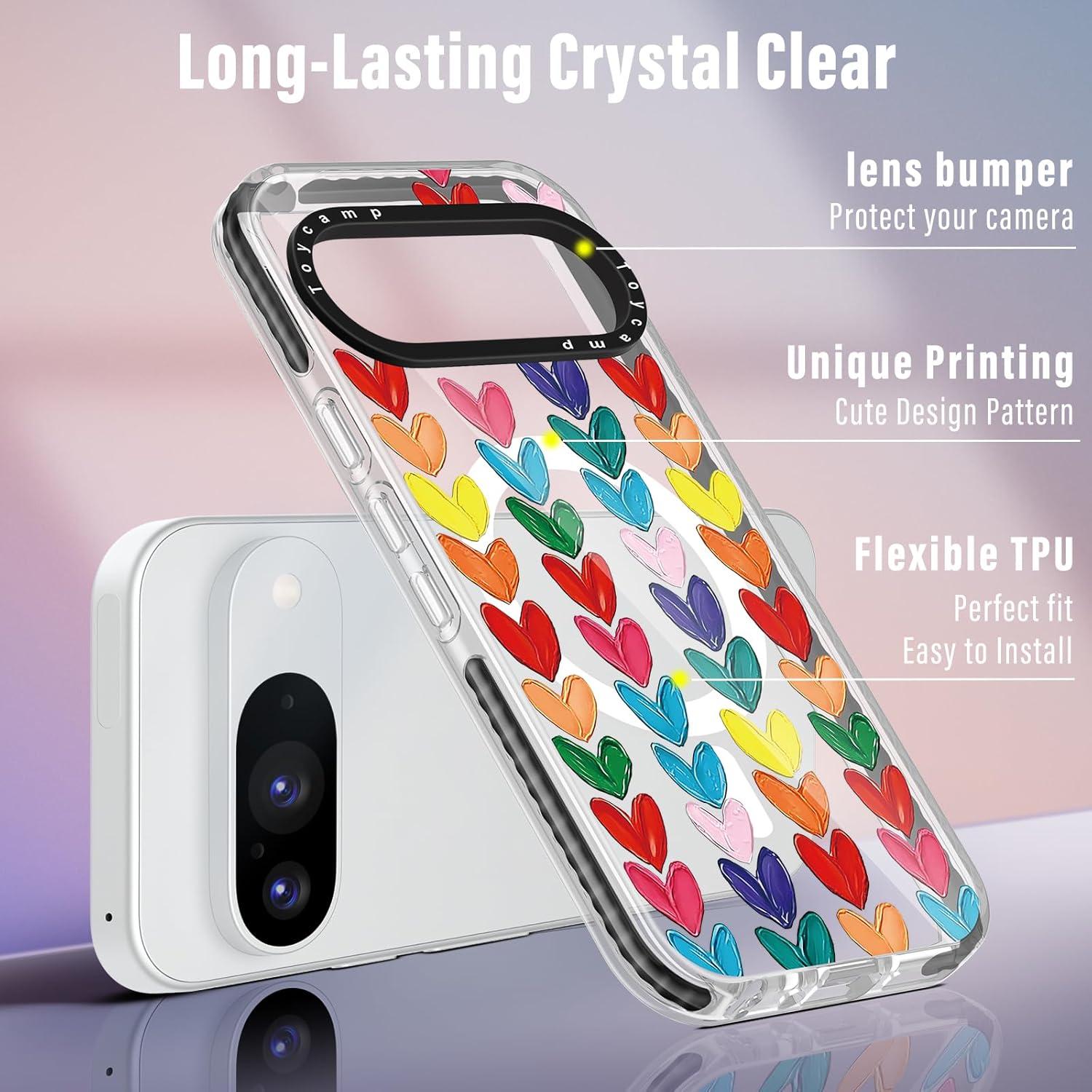 Funda Toycamp para Google Pixel 9 Pro/9 - Corazones, MagSafe