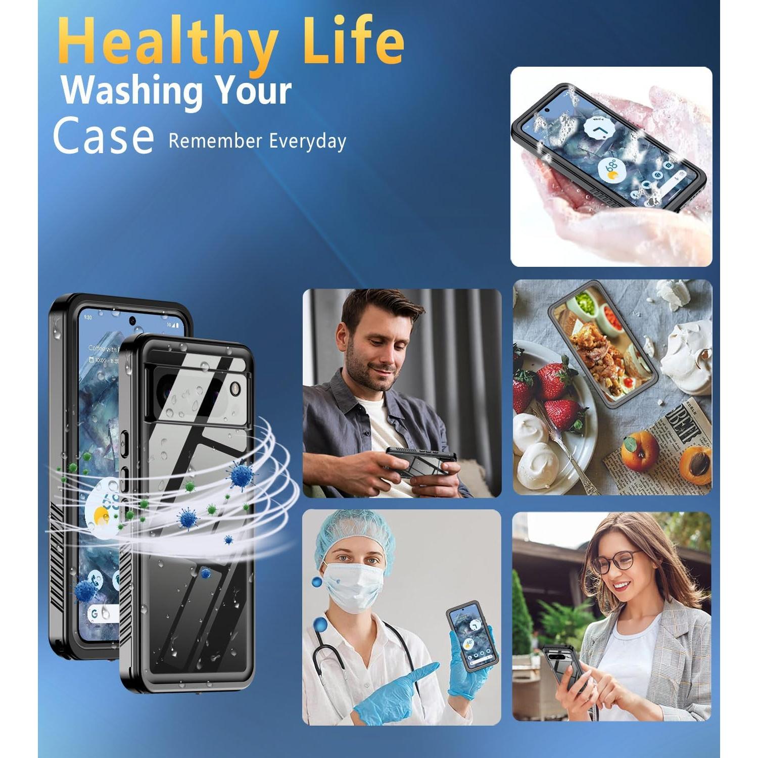 Funda Impermeable LOVE BEIDI para Google Pixel 8 Pro - Negro