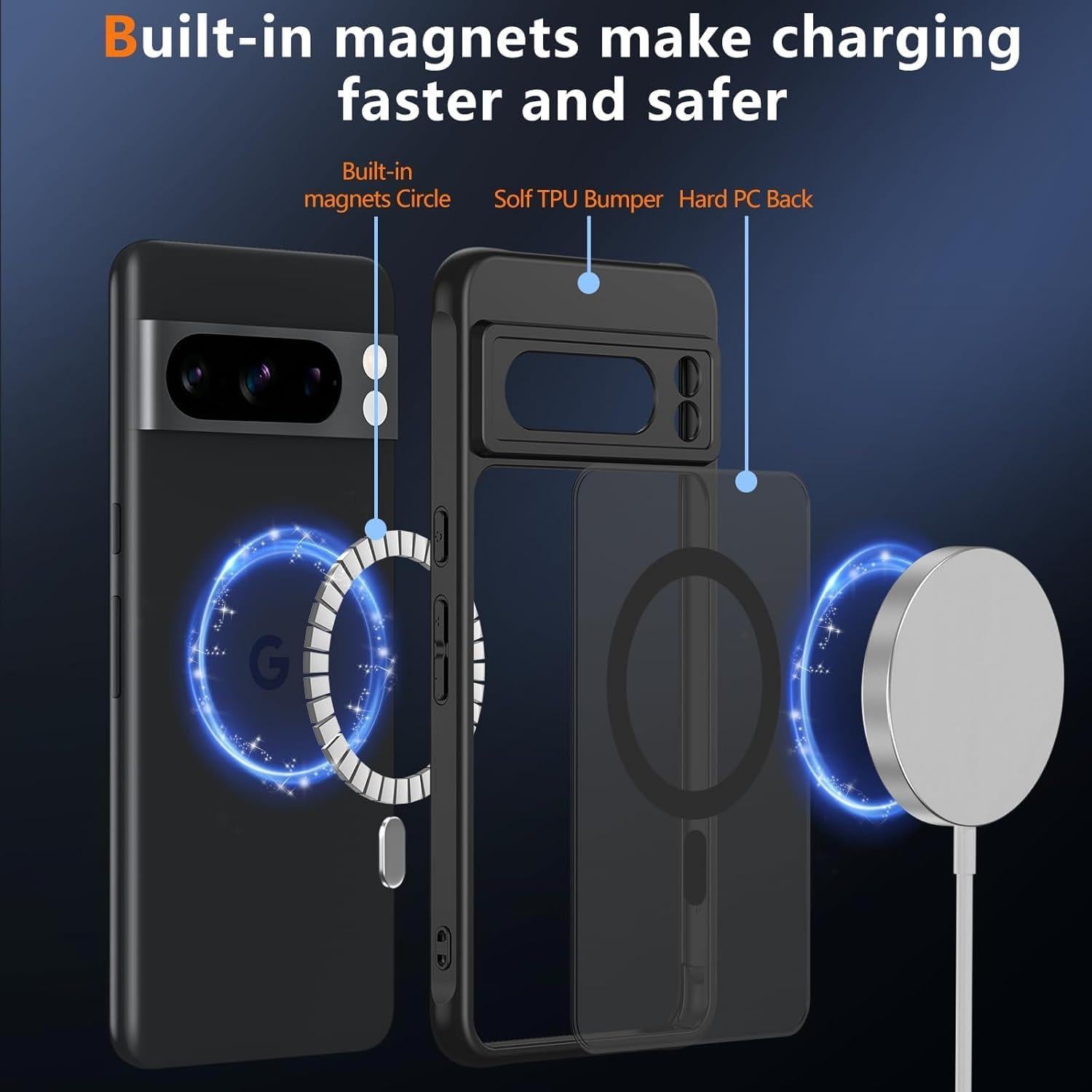 Funda Magnética Google Pixel 8 Pro con Protector de Pantalla